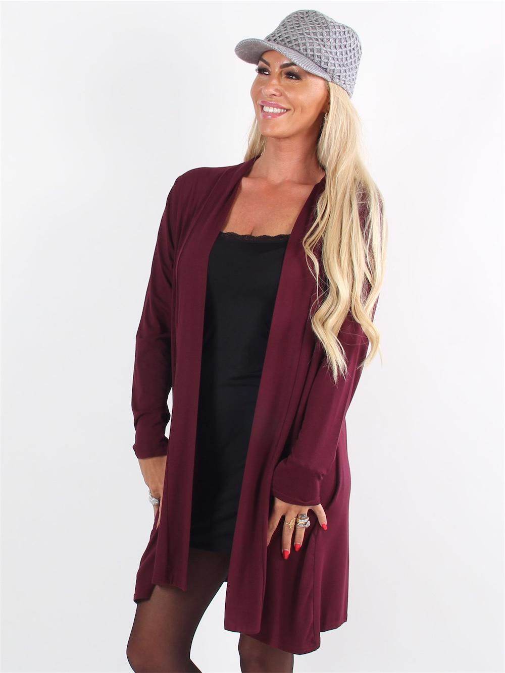 Rosa - Basis cardigan i jersey stof (bestseller)