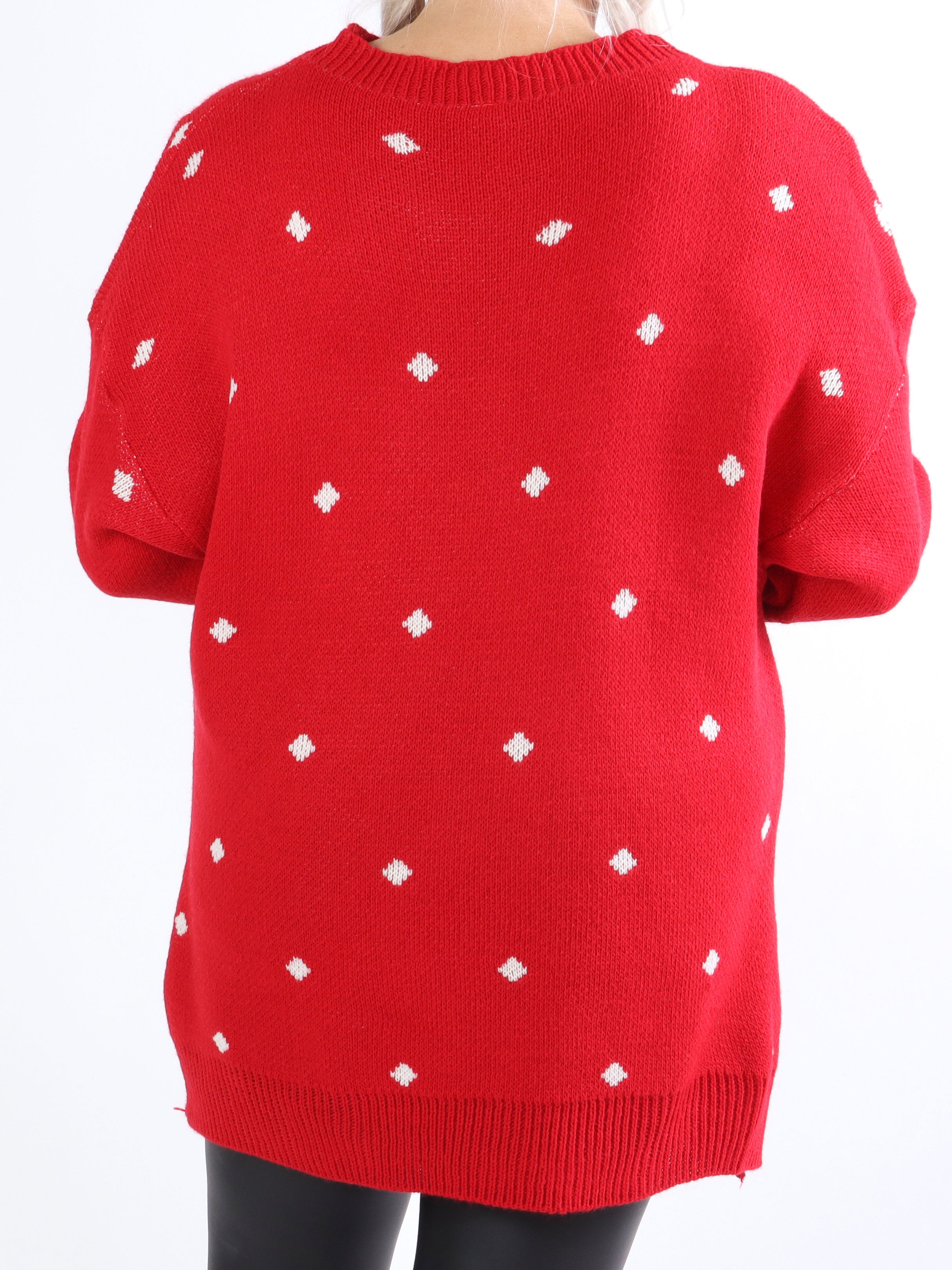 Rudolf - Sød plus size julestrik med rensdyr