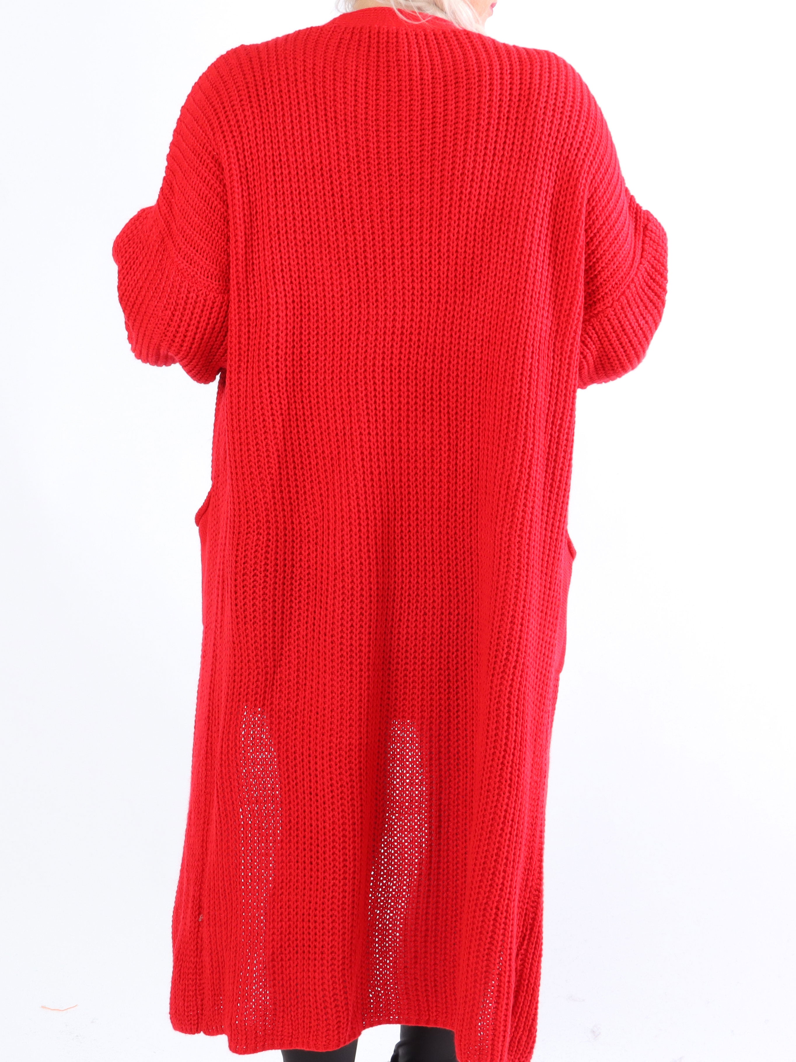 Sally - Plus size strikcardigan med fine ballonærmer