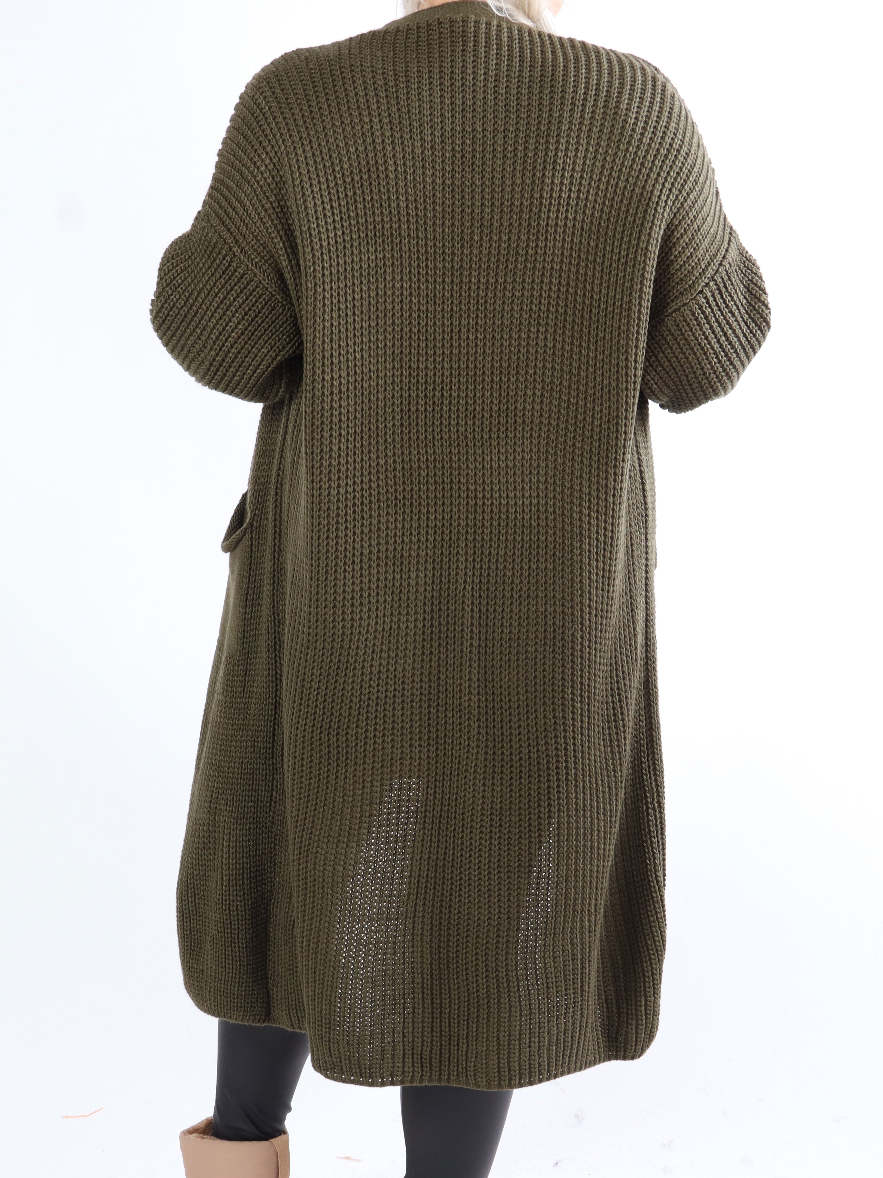 Sally - Plus size strikcardigan med fine ballonærmer