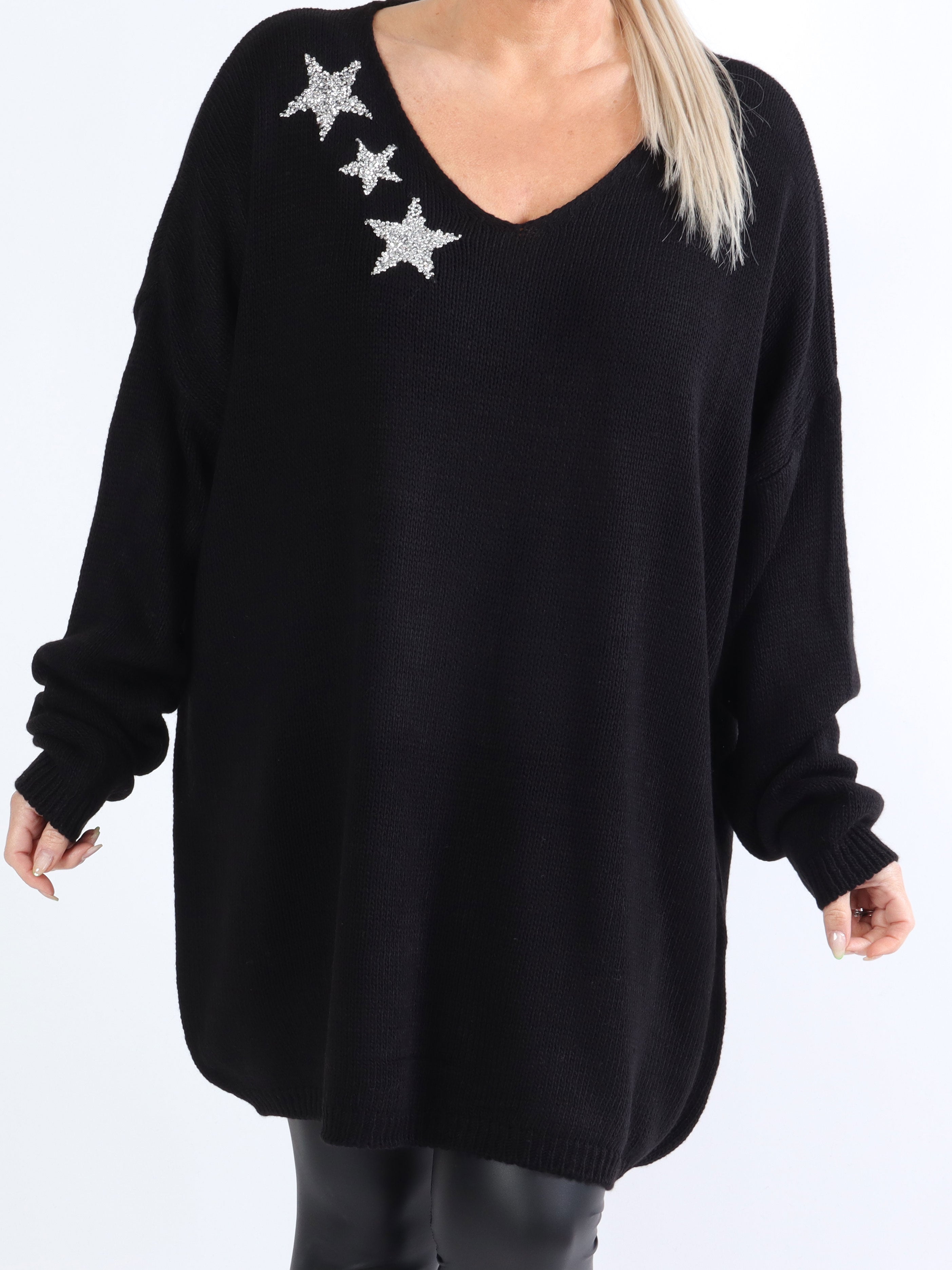 Camille - Sød Plus Size strik med stjerner