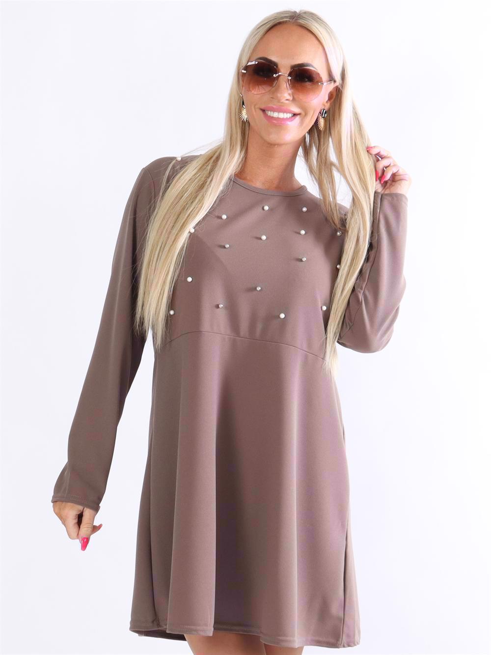 Diana - Kjole med perler og skød