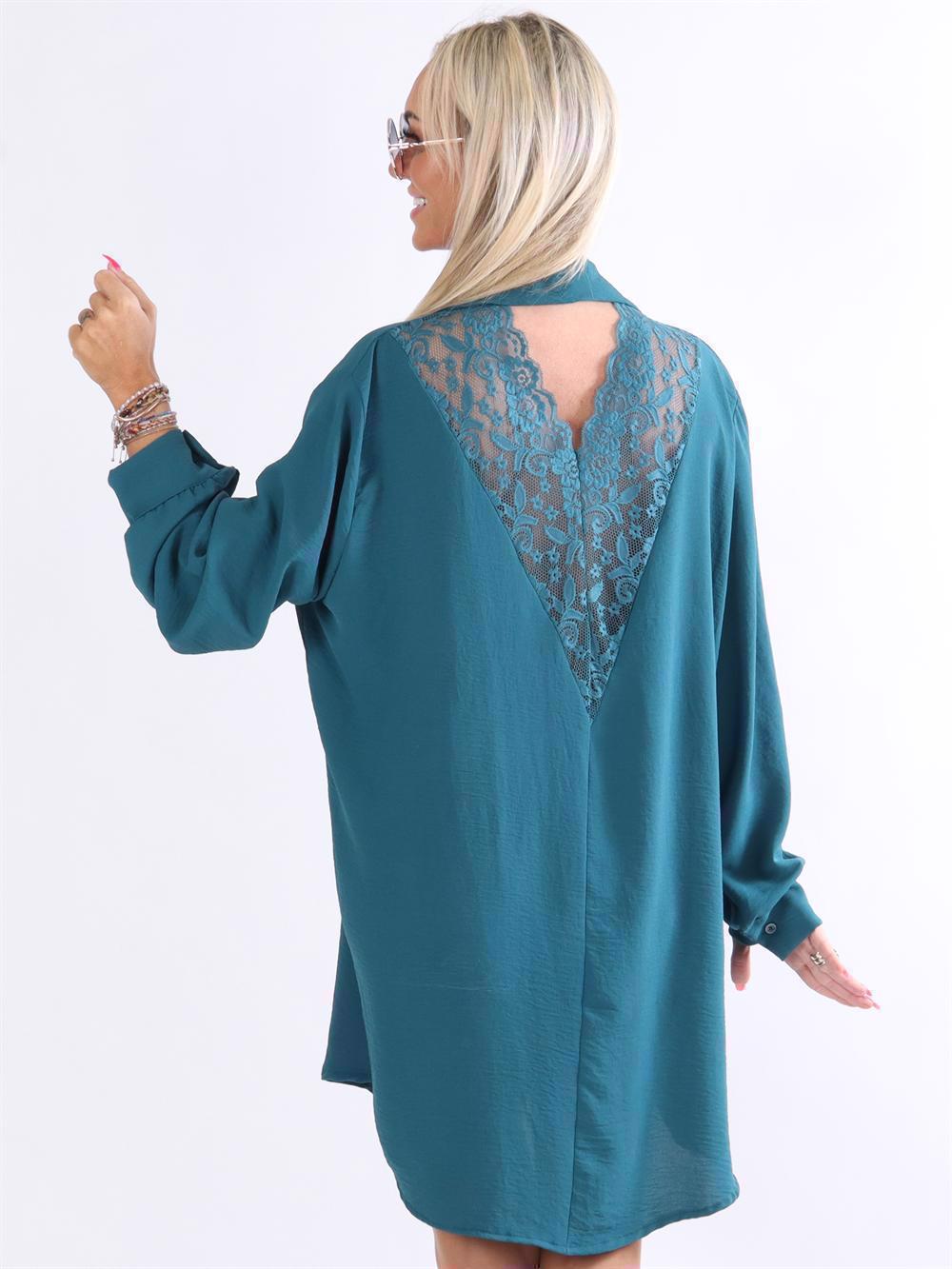 Frija - Skjorte med blonderyg