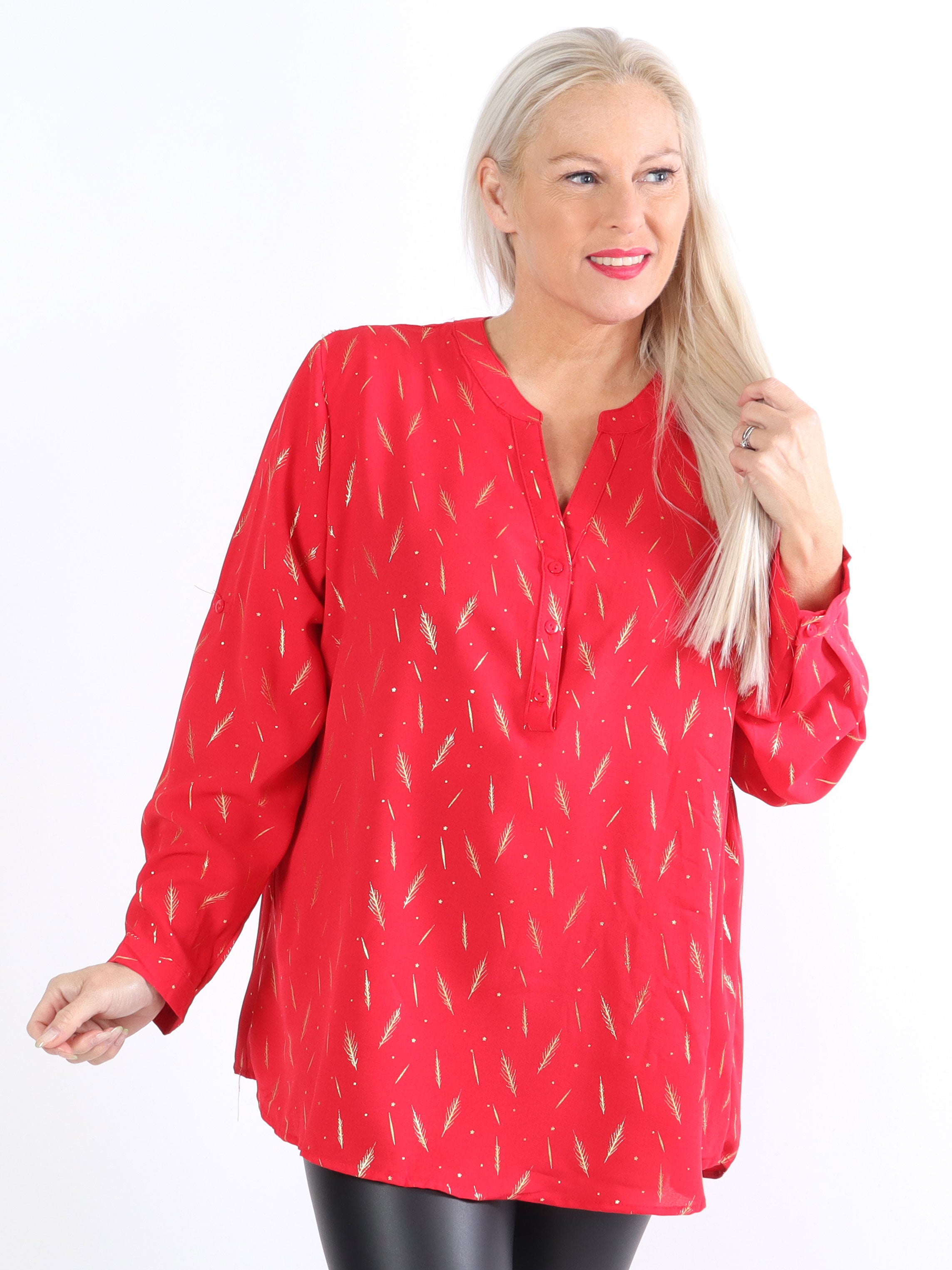 Lina - Fin skjorte med gulddetaljer