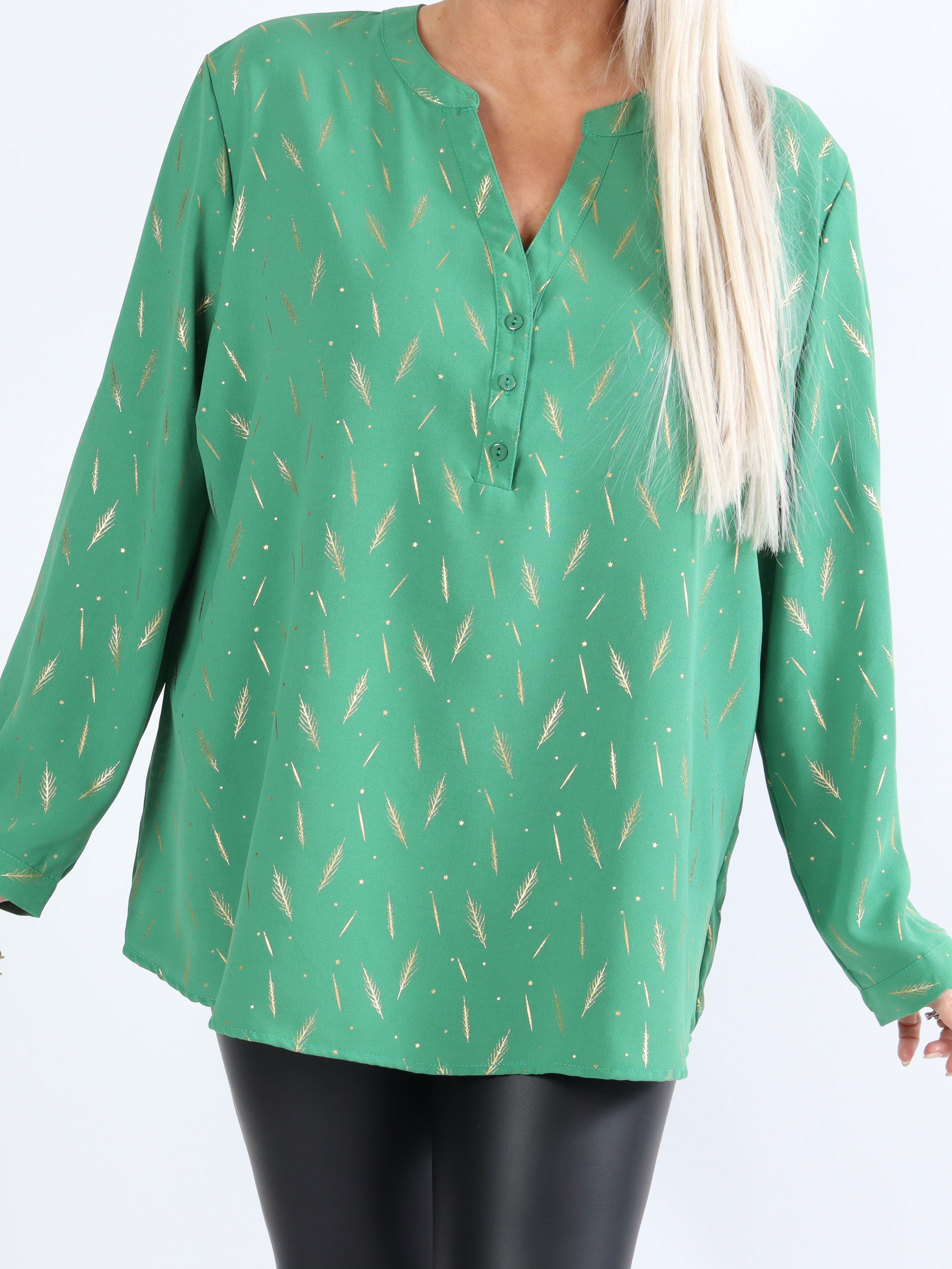 Lina - Fin skjorte med gulddetaljer