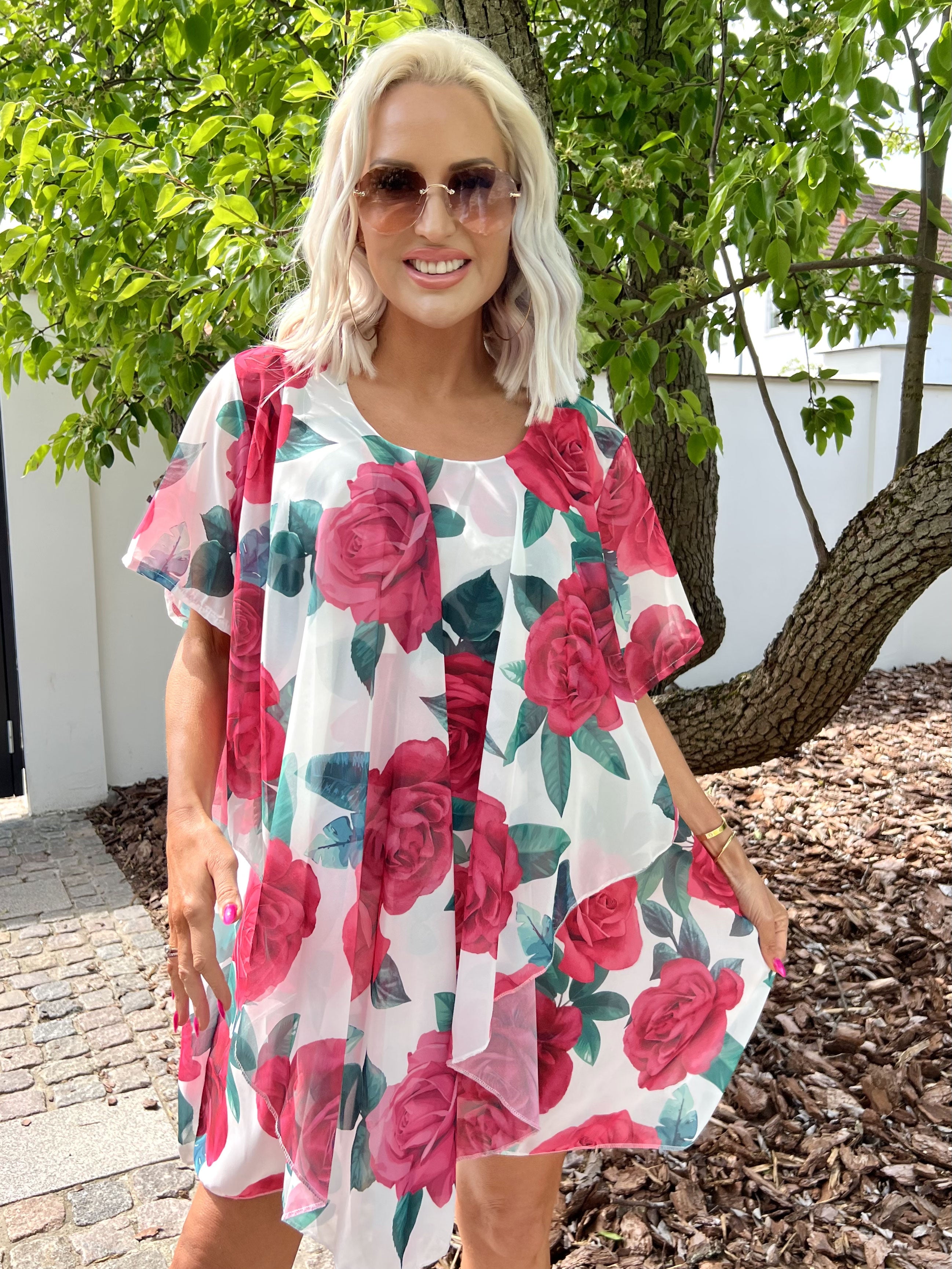 Wanda - Tunika kjole i chiffonstof