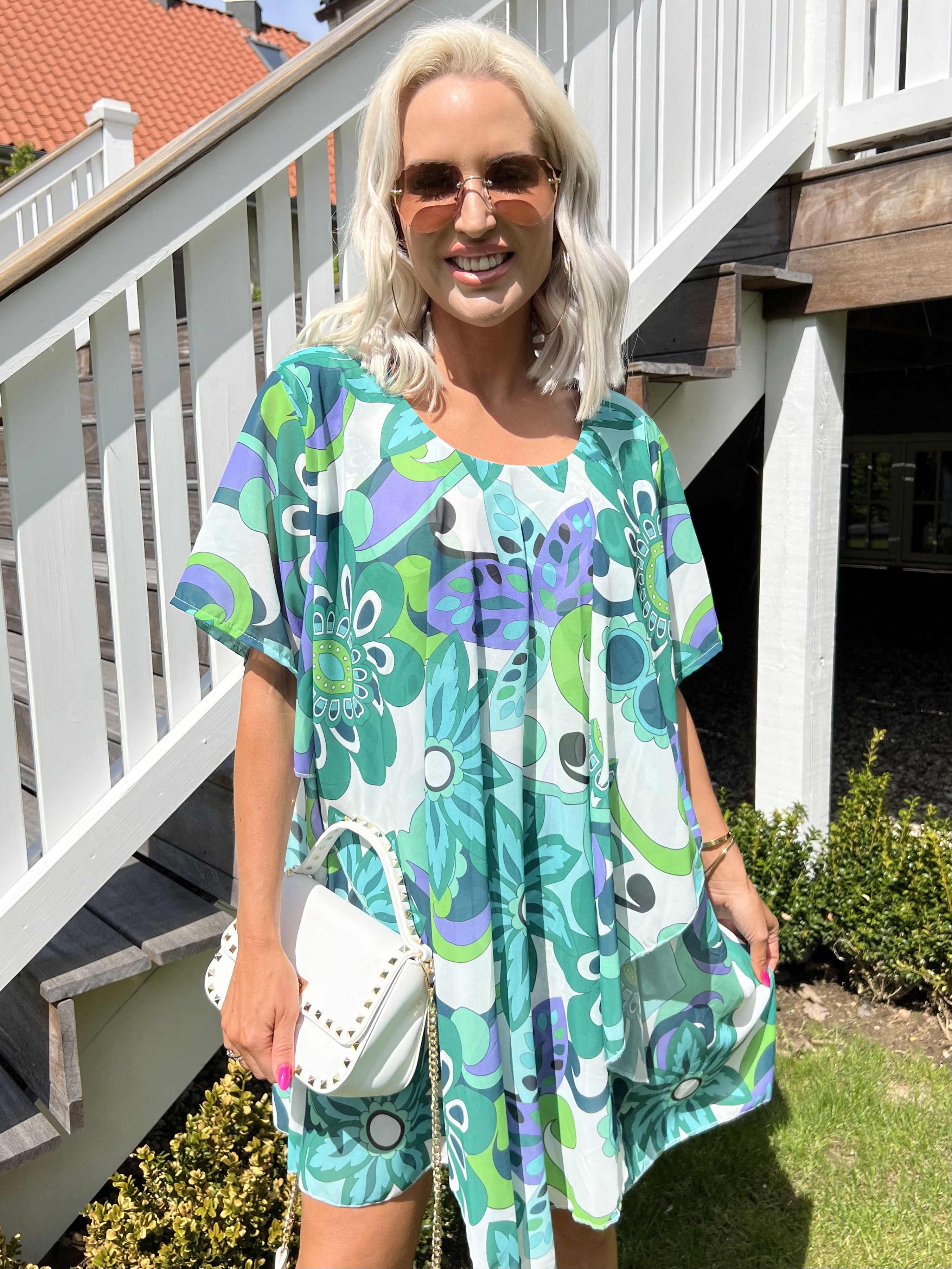 Wanda - Tunika kjole i chiffonstof