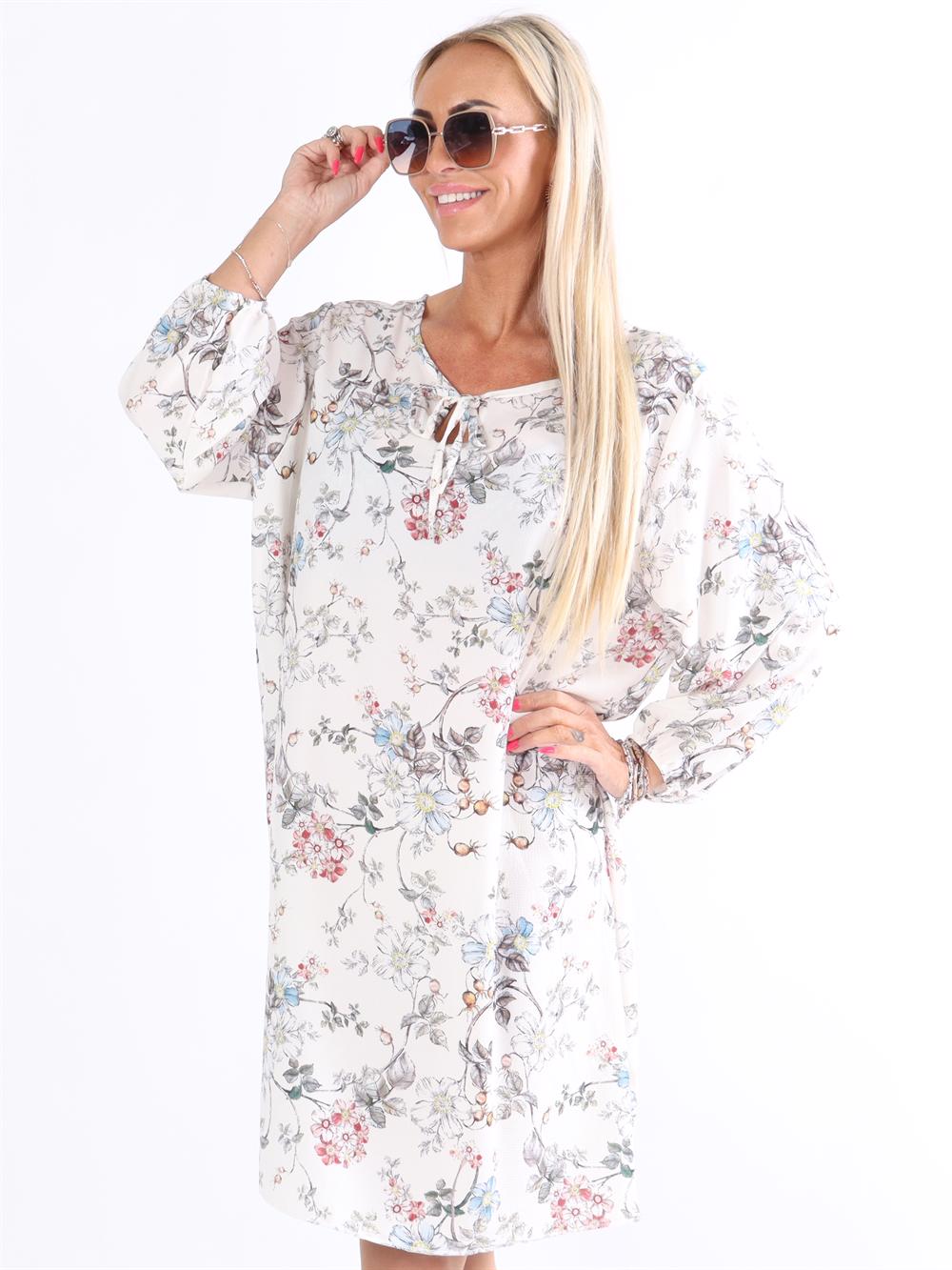 Mika - Kjole med blomsterprint