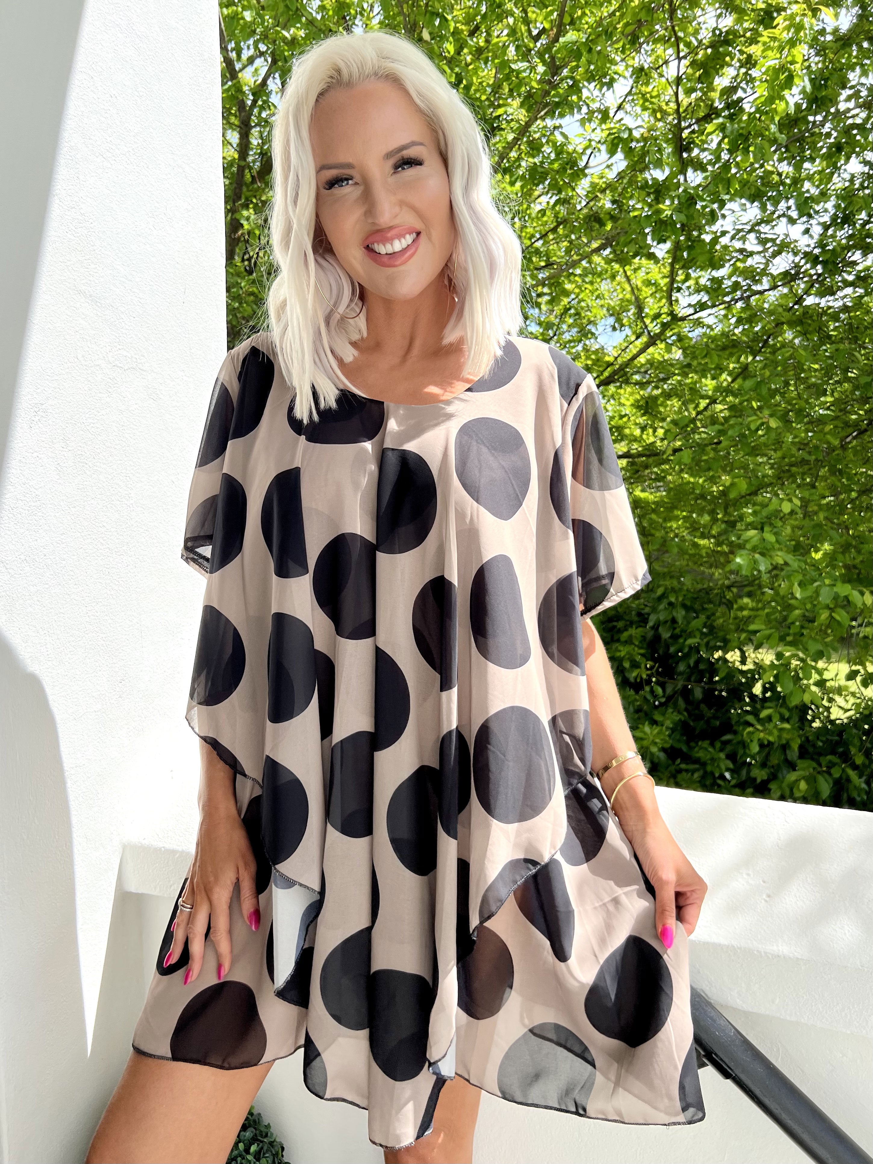 Wanda - Tunika kjole i chiffonstof