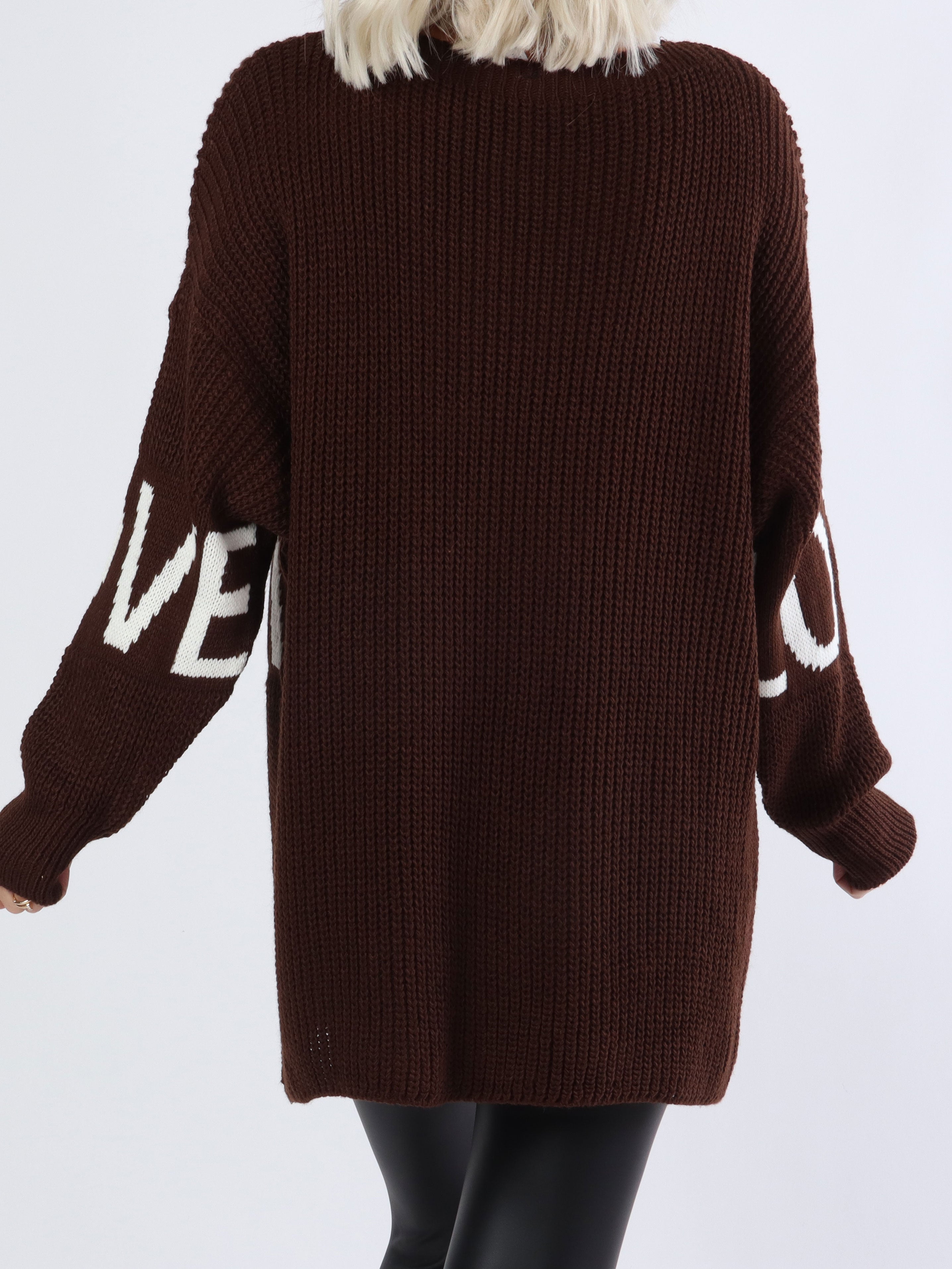 Elisa - Cool plus size strik med tekst