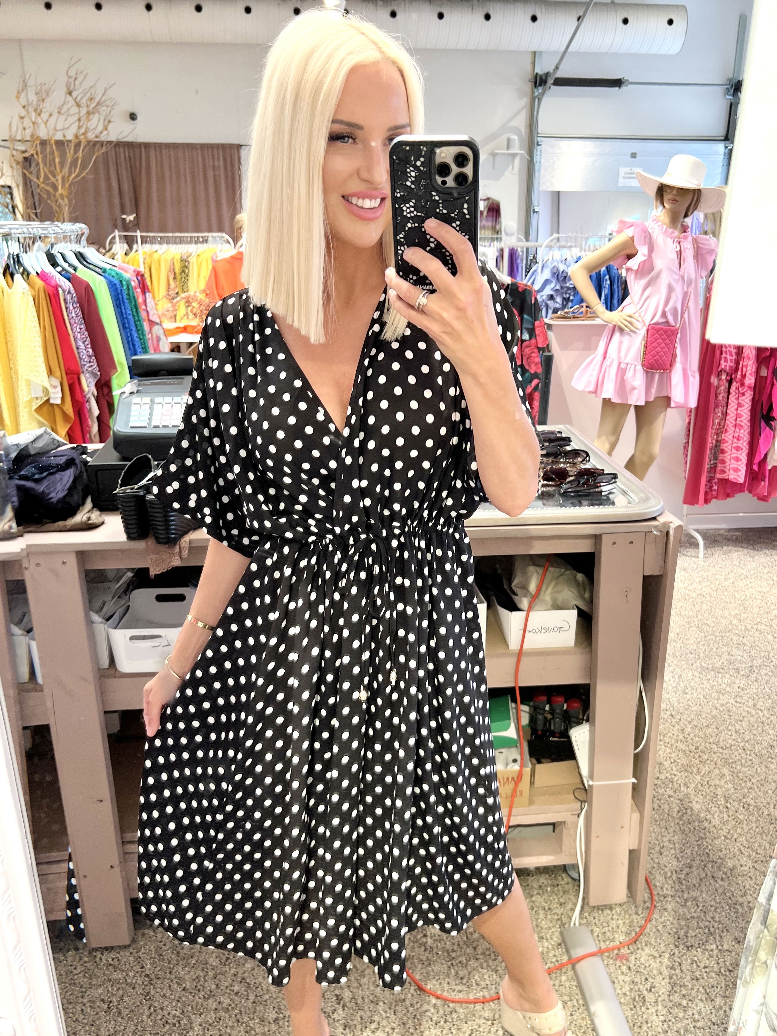 Jelena - Sød kjole med bindebånd