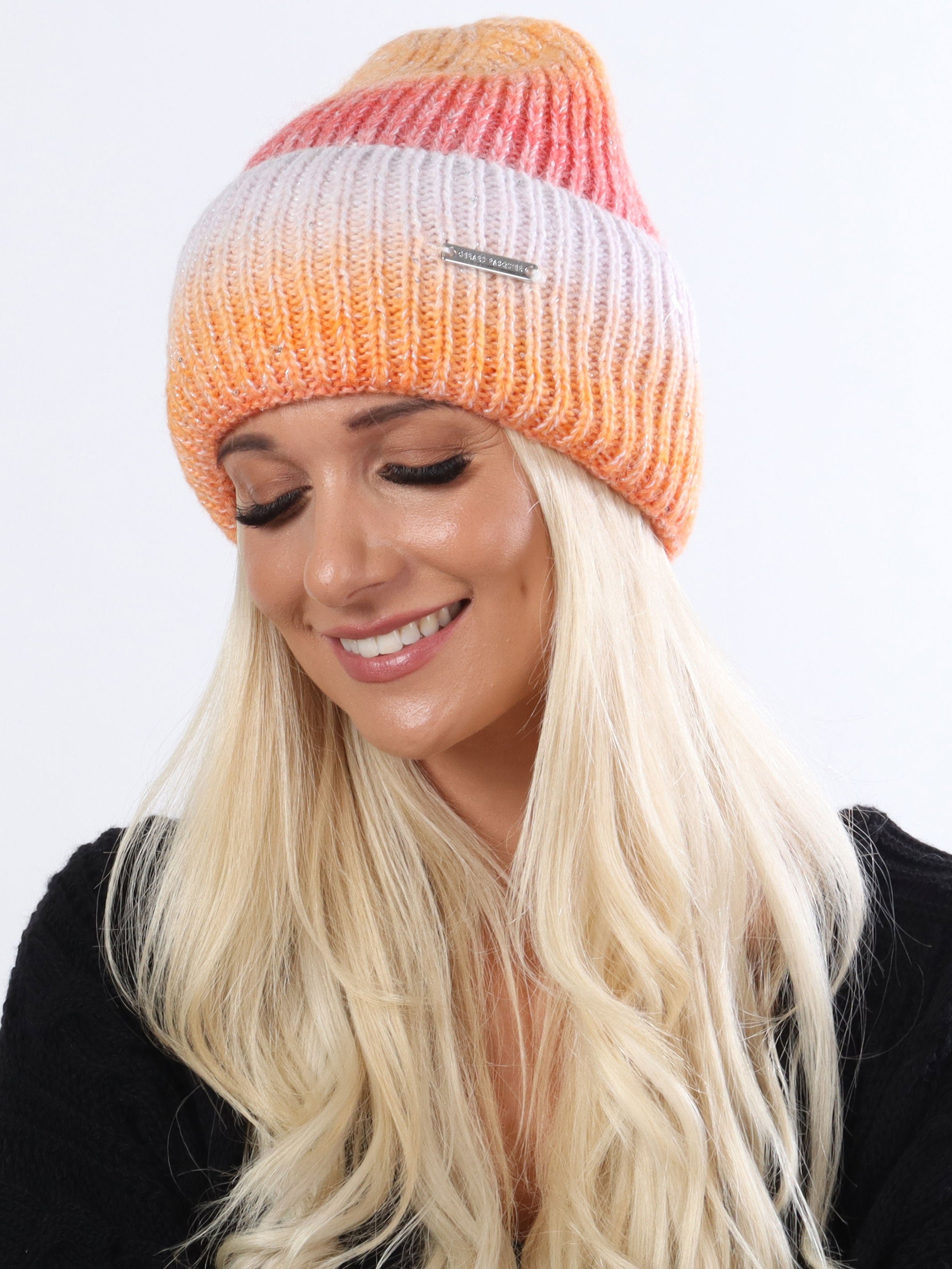 Josefa - Multifarvet hue med glimmertråde