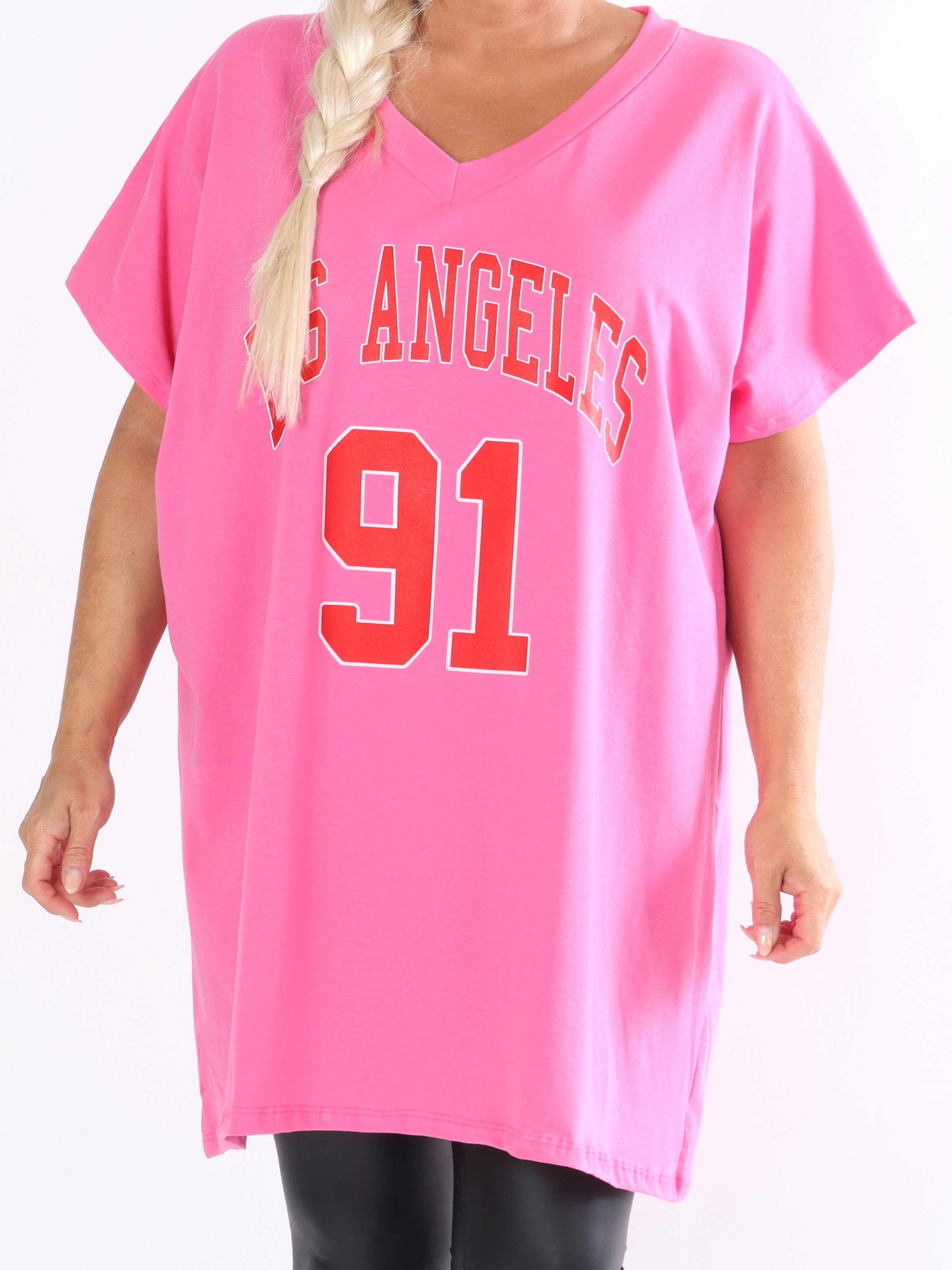 Julia - T-shirt kjole med tekst foran