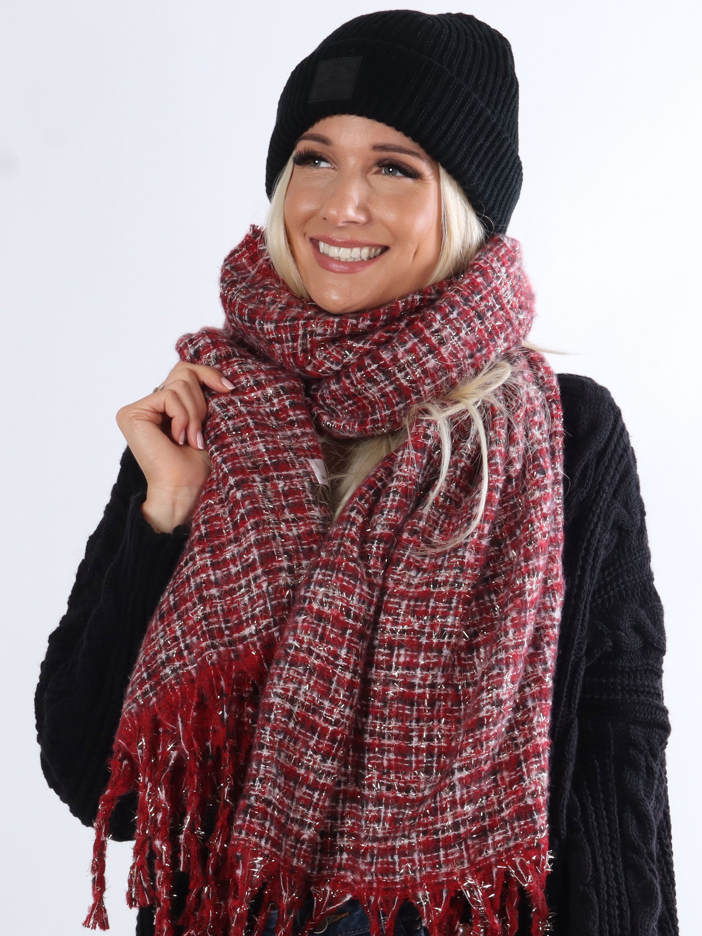 Karlie - Blødt halstørklæde med glimmertråde