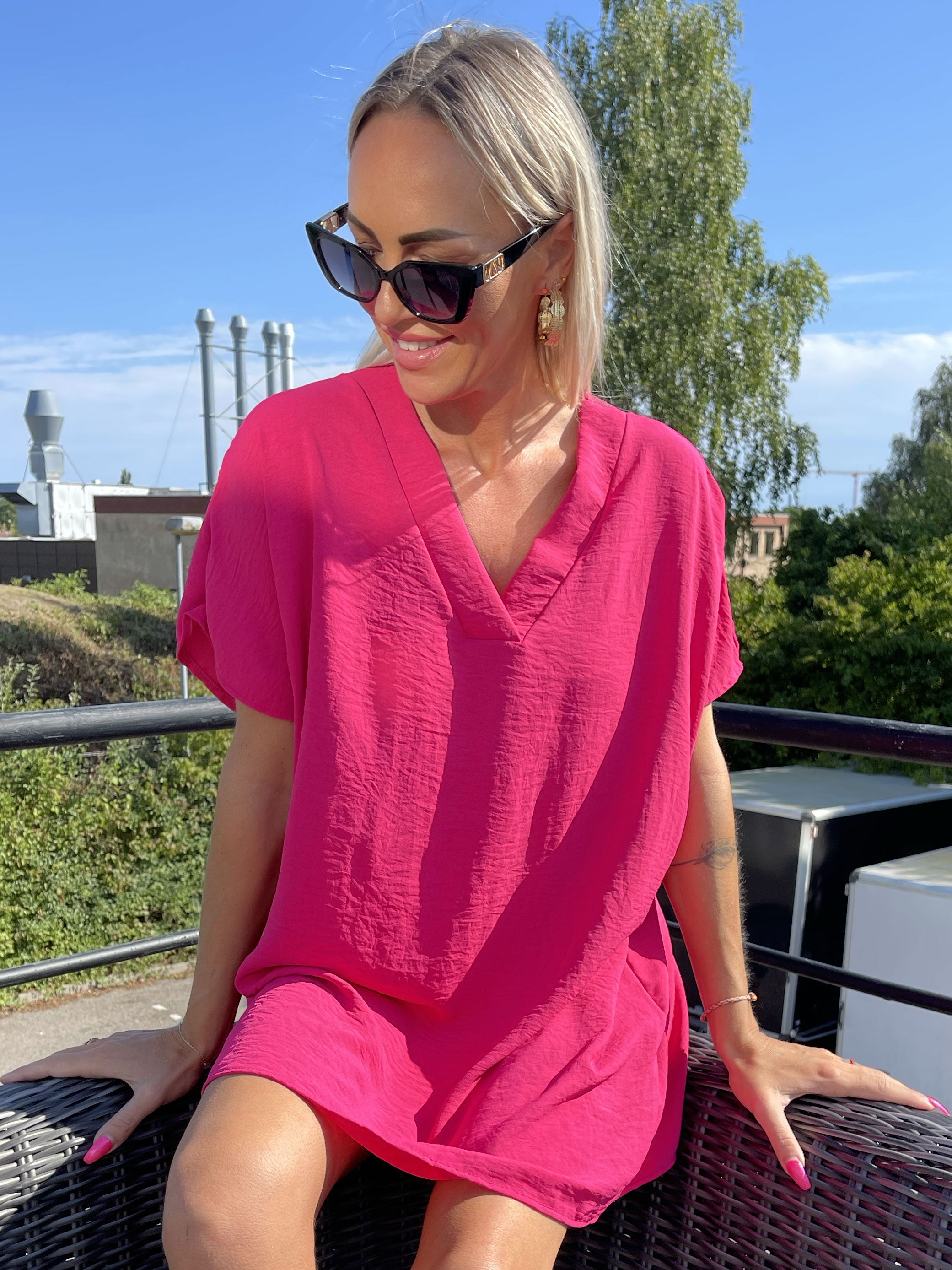 Katrine - Tunika med blonde i ryggen