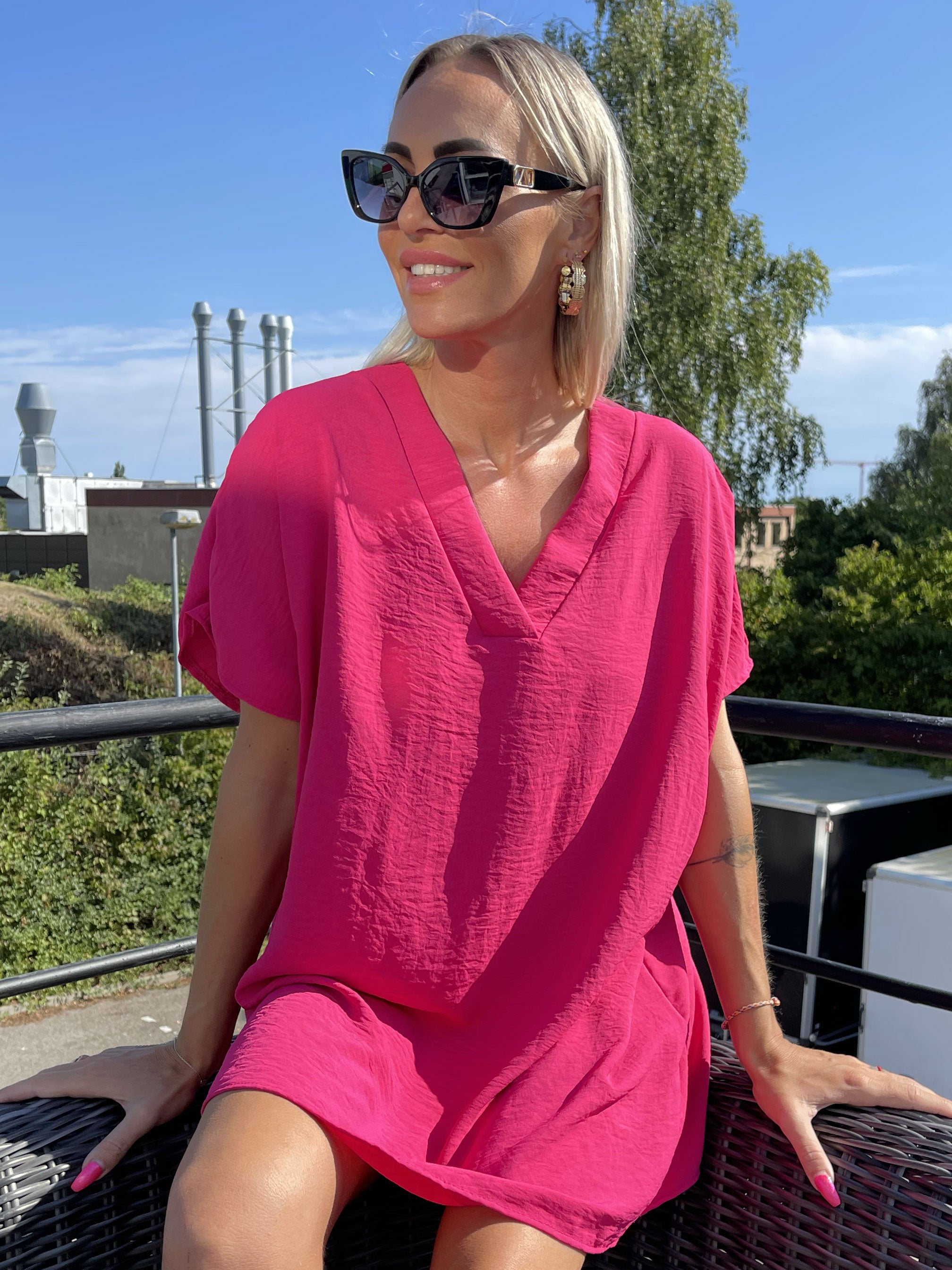 Katrine - Tunika med blonde i ryggen