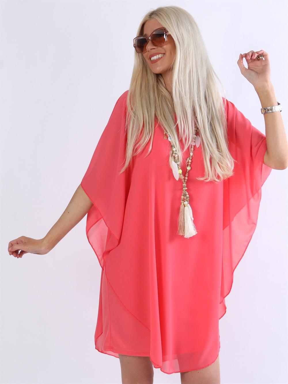 Kenya - Tunikakjole med chiffonlag