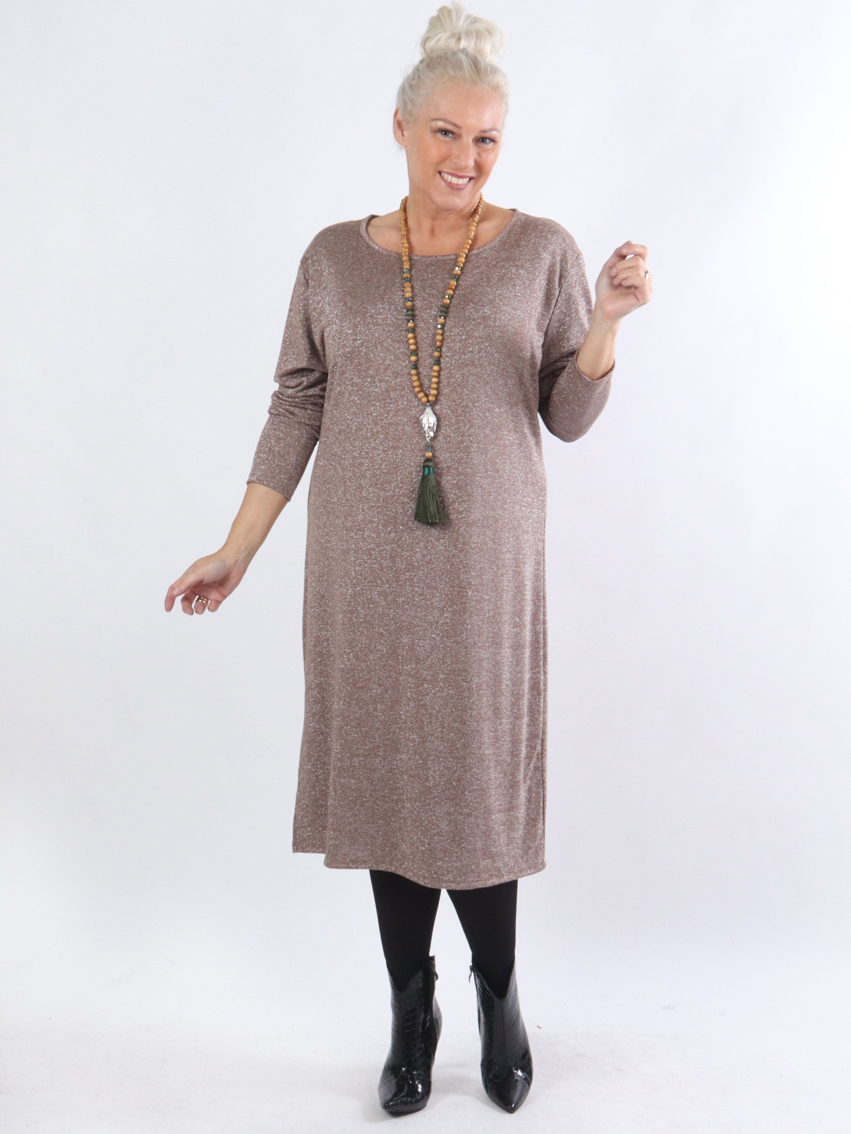 Kisser - Basic kjole med lange ærmer