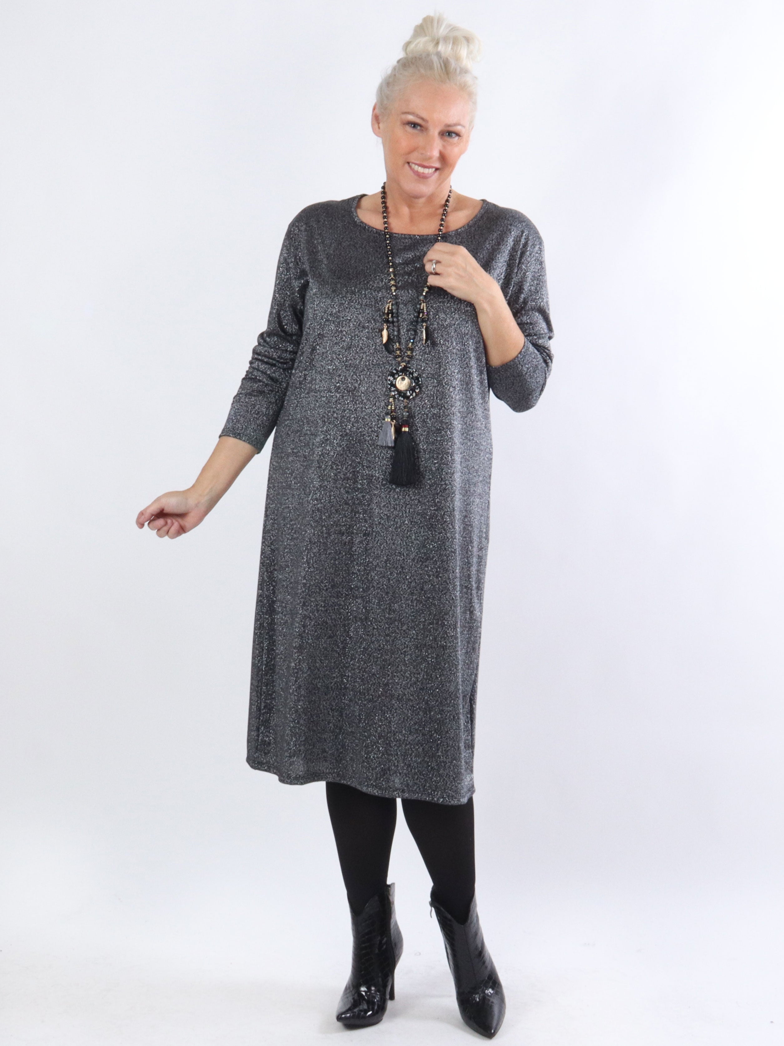 Kisser - Basic kjole med lange ærmer