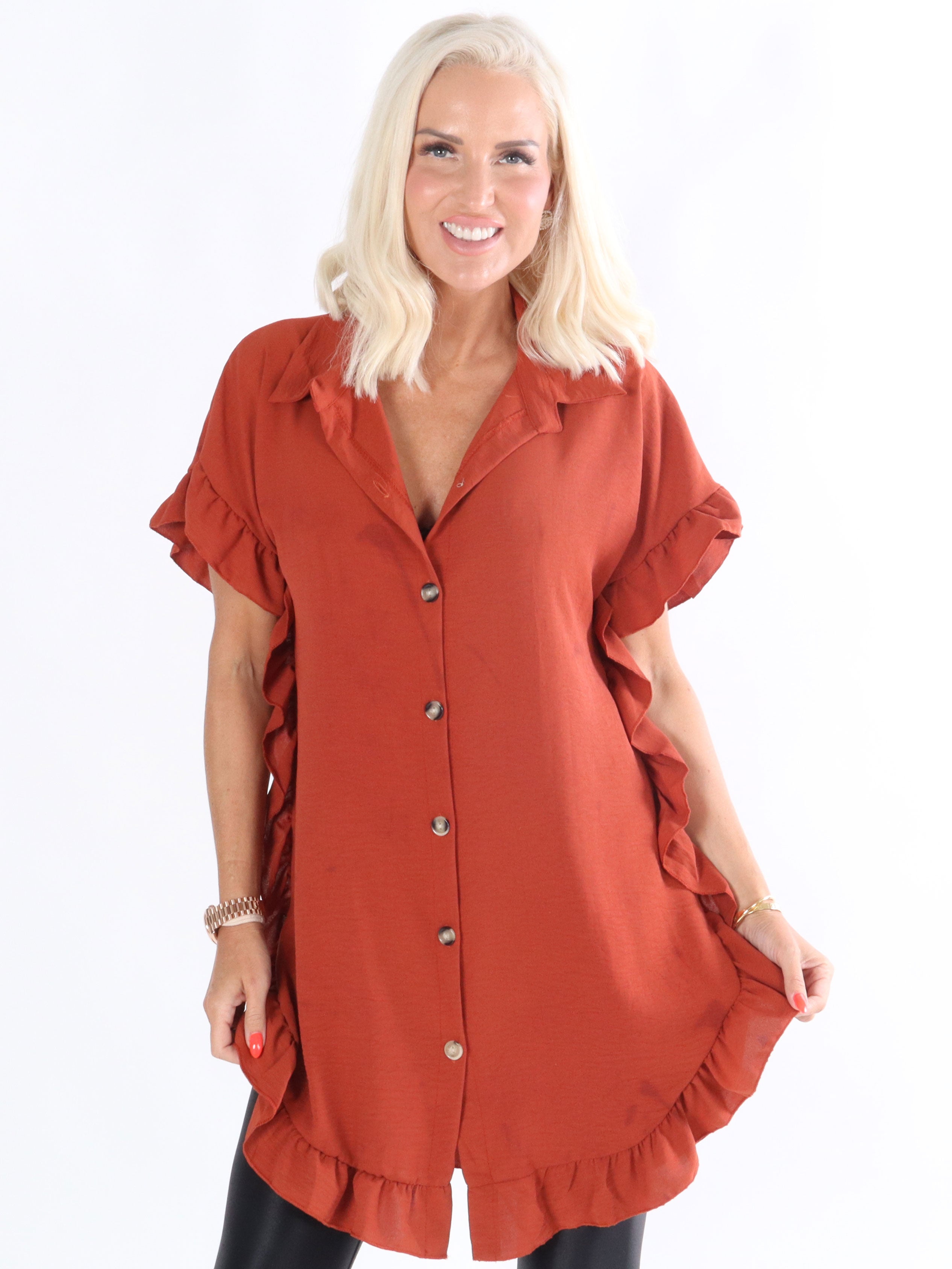 Lai - Skjorte med søde flæsekanter