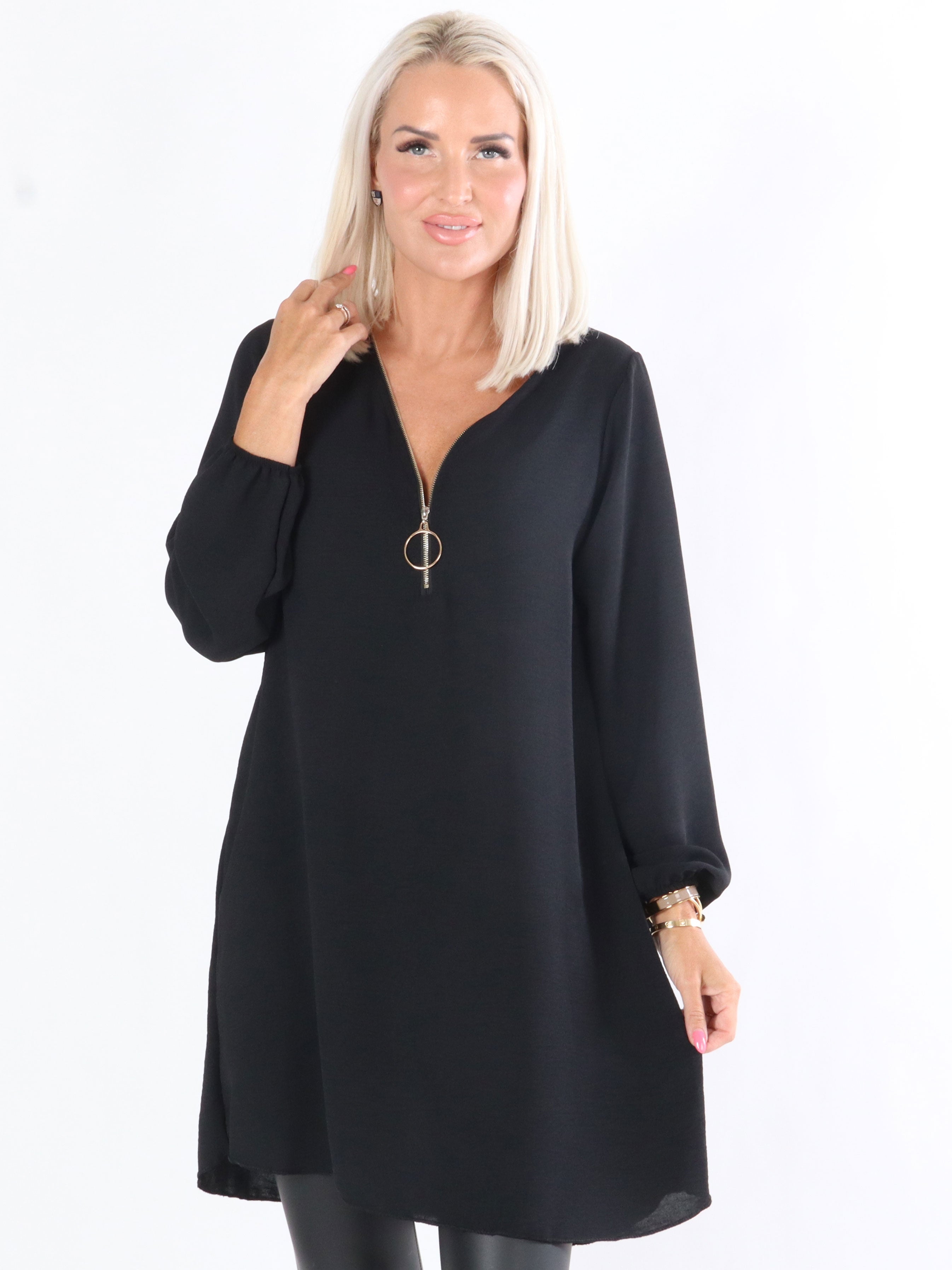 Lala - Tunika i løs pasform med lynlås i udskæringen