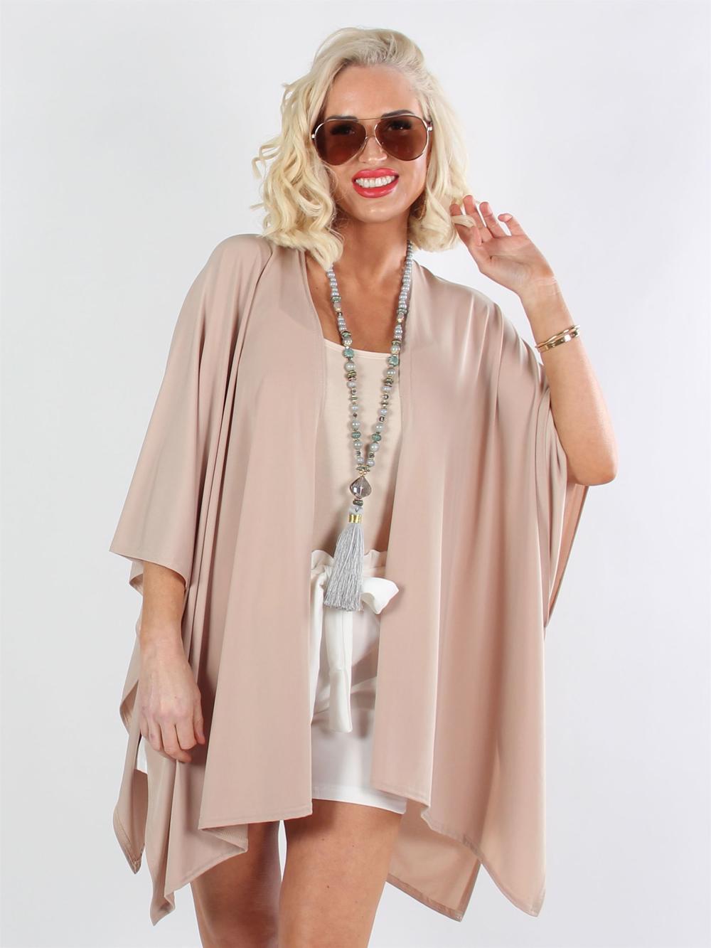 Lima - Plain armygrøn løs cardigan