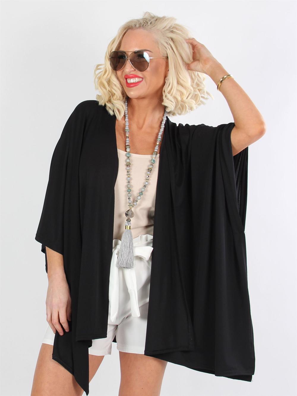 Lima - Plain armygrøn løs cardigan