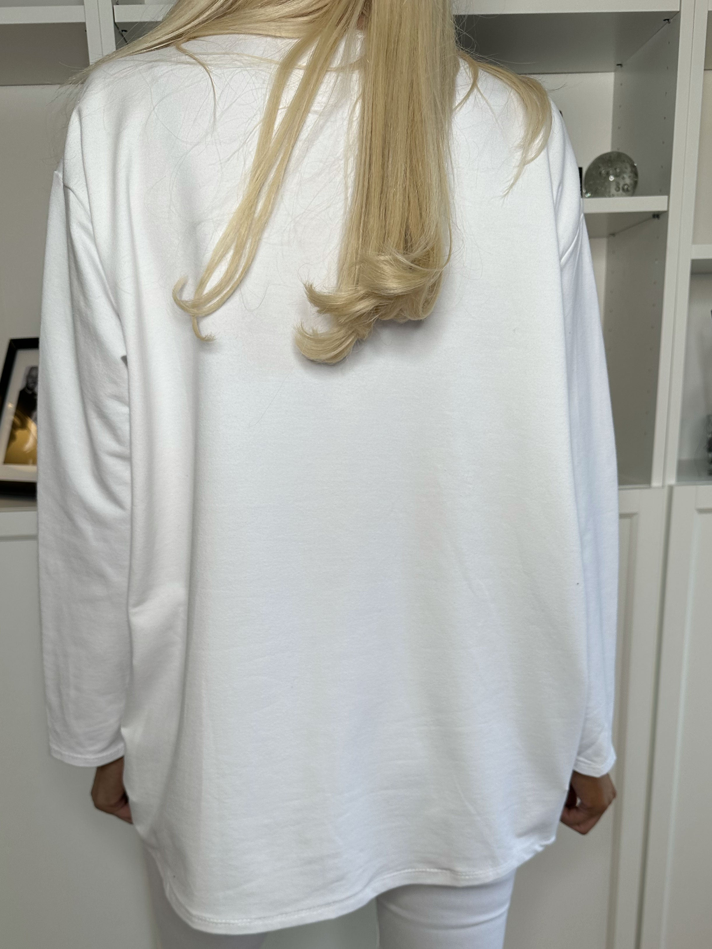 Limitless - Joggingbluse i bomuld med tekst og similisten