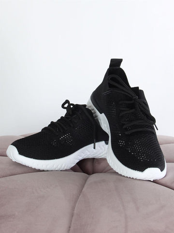 Line - Sort letvægts sokkesneaker