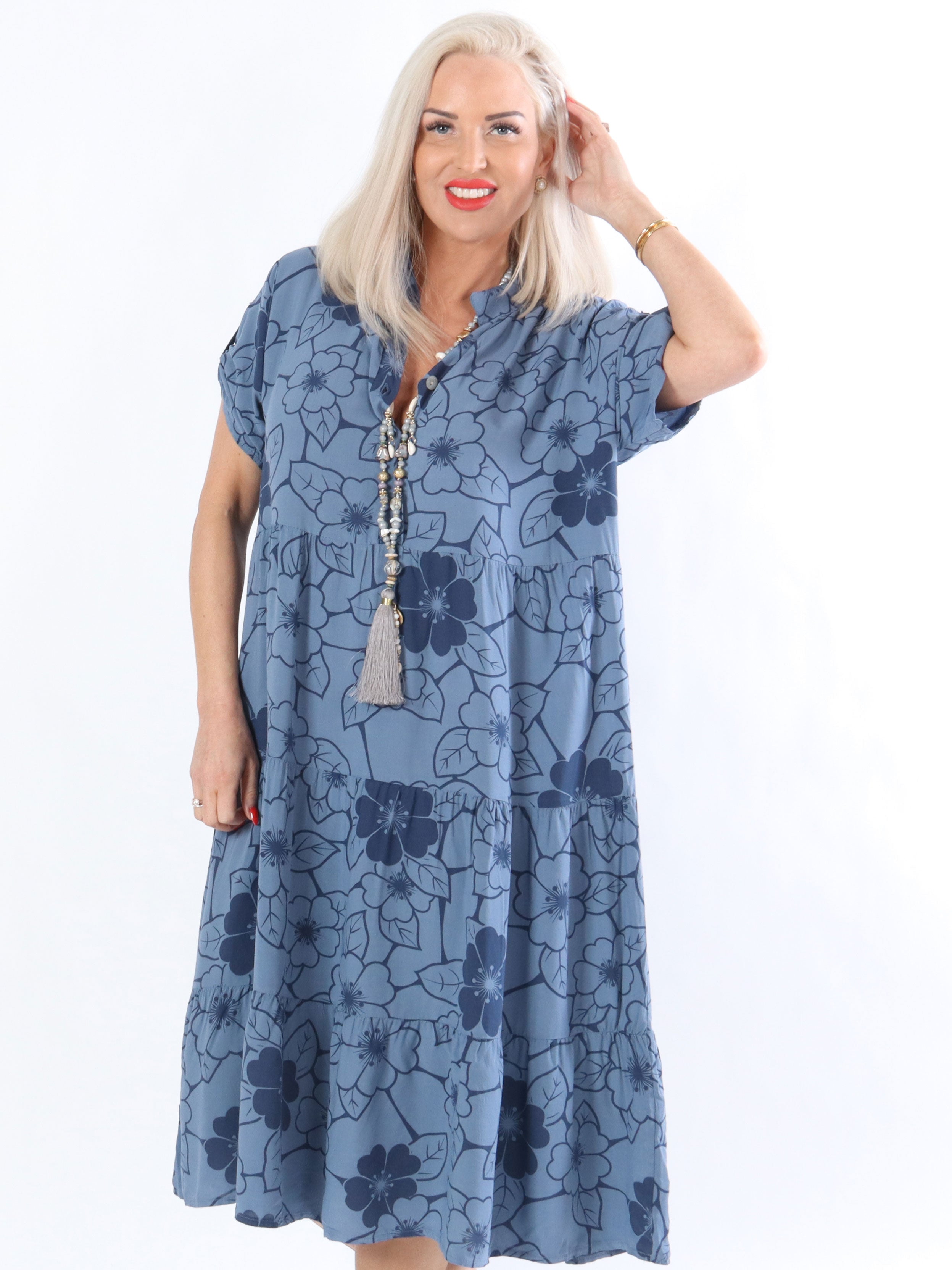 Litzy - Kjole med blomstermotiver