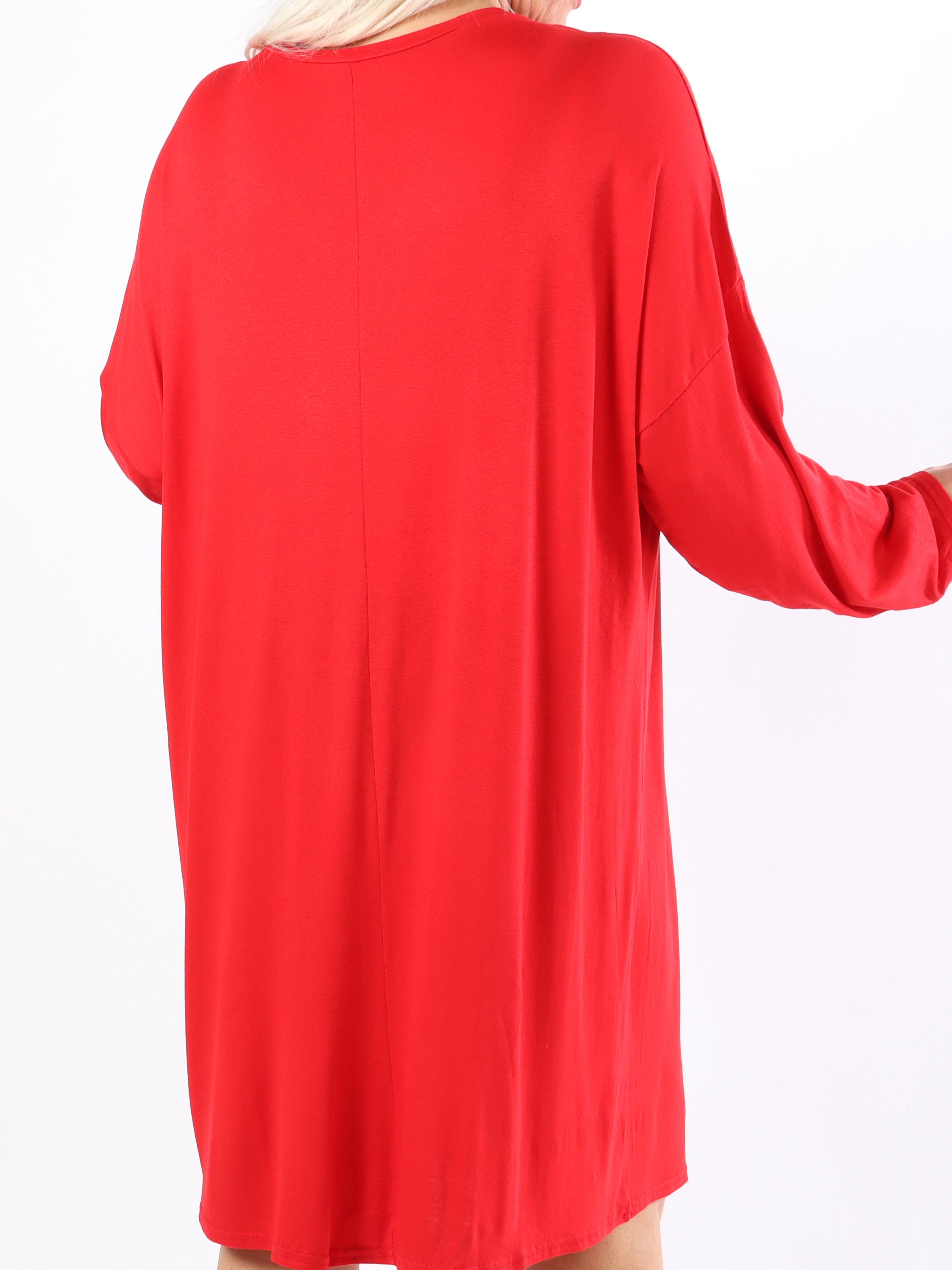 Lorenza plain - Plus Size tunikakjole i jersey med lynlås