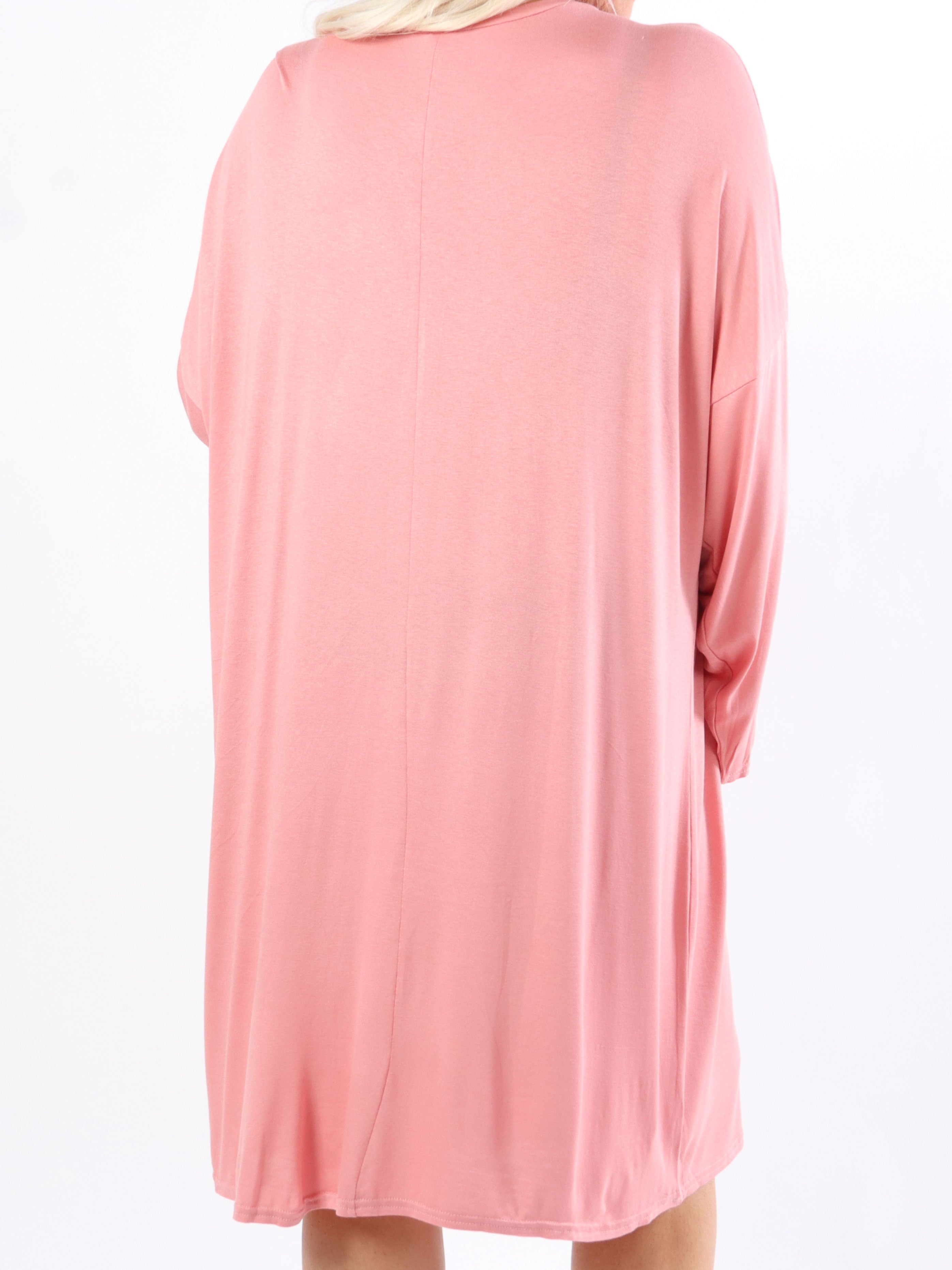 Lorenza plain - Plus Size tunikakjole i jersey med lynlås