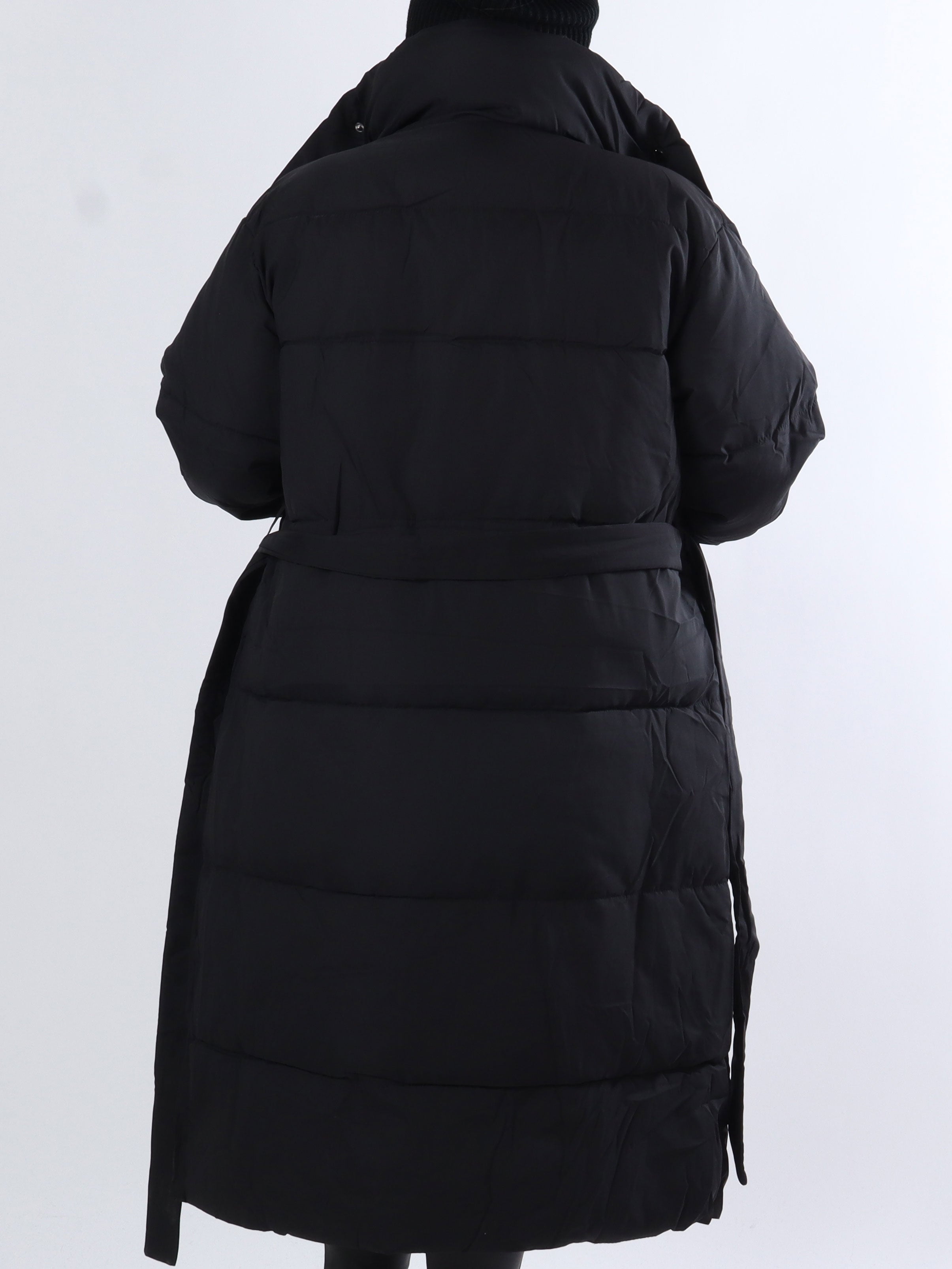 Luisa - Lang dynejakke med bindebånd