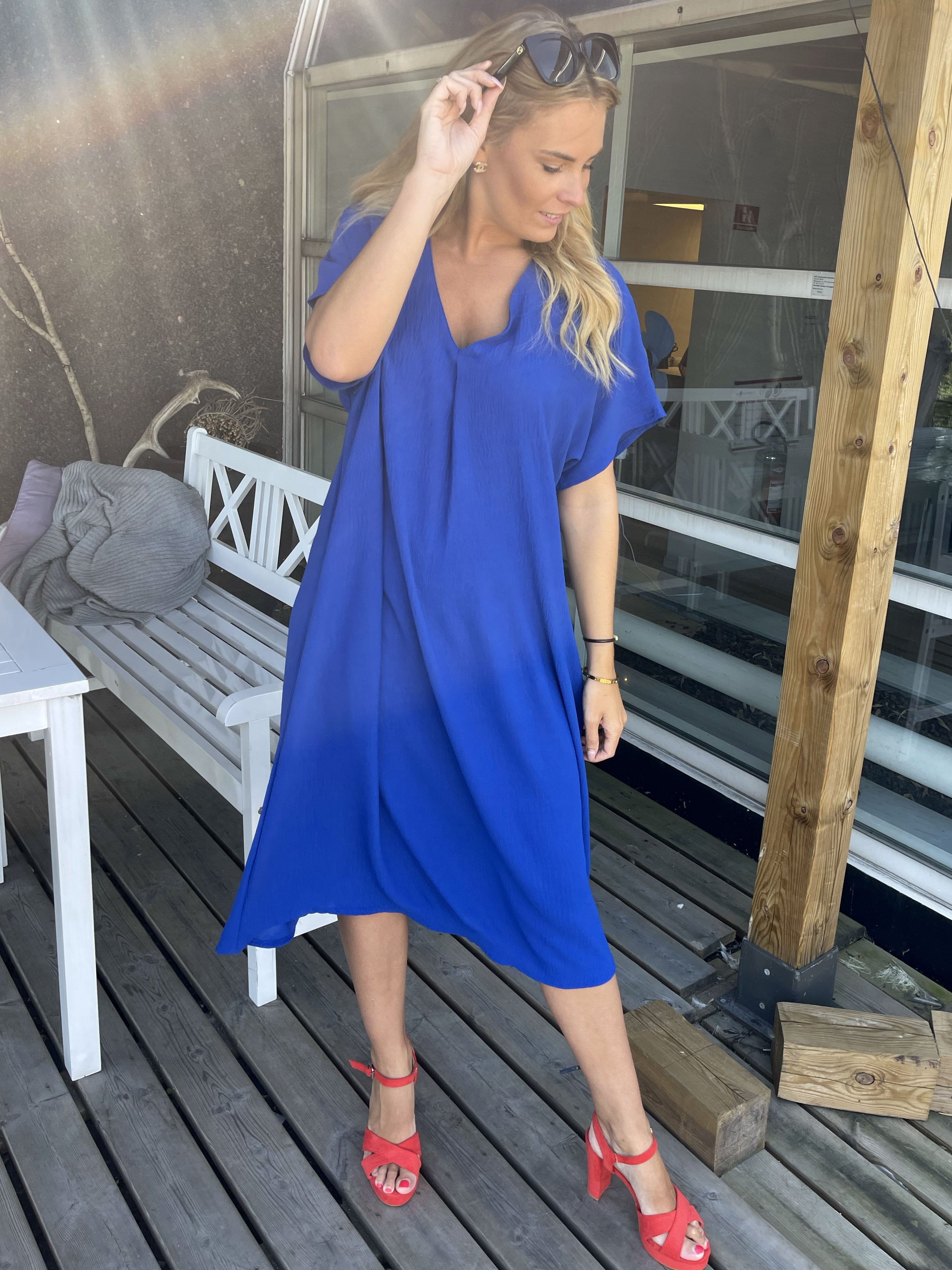 Magga - Lang simpel t-shirt kjole