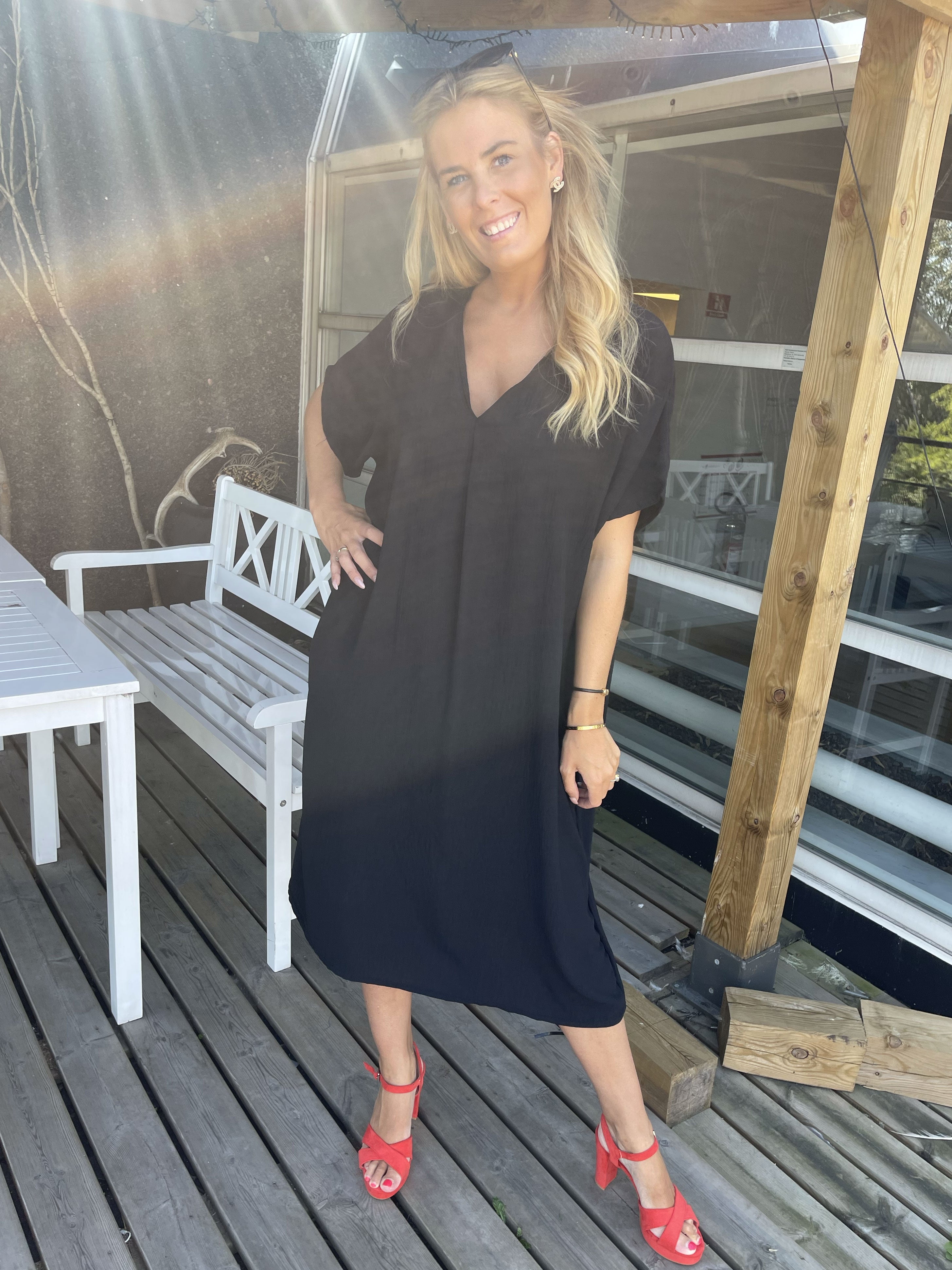 Magga - Lang simpel t-shirt kjole