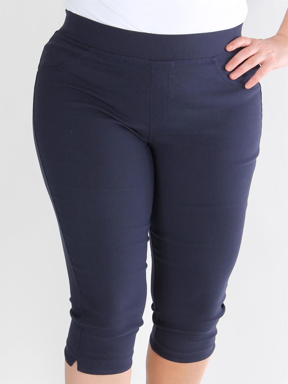 Manuela - Beigefarvet knickers i jeans look