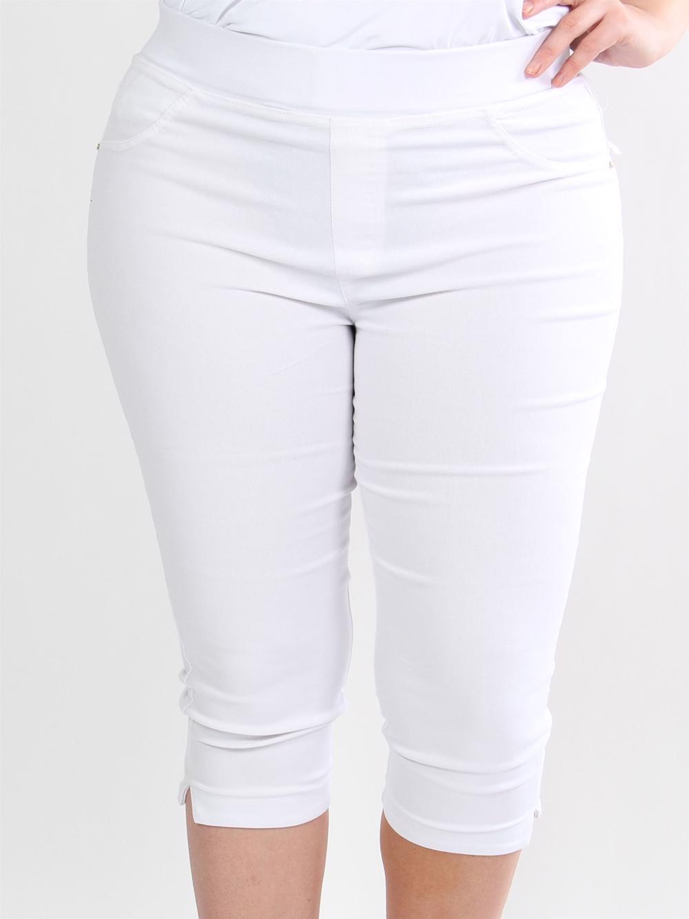 Manuela - Beigefarvet knickers i jeans look