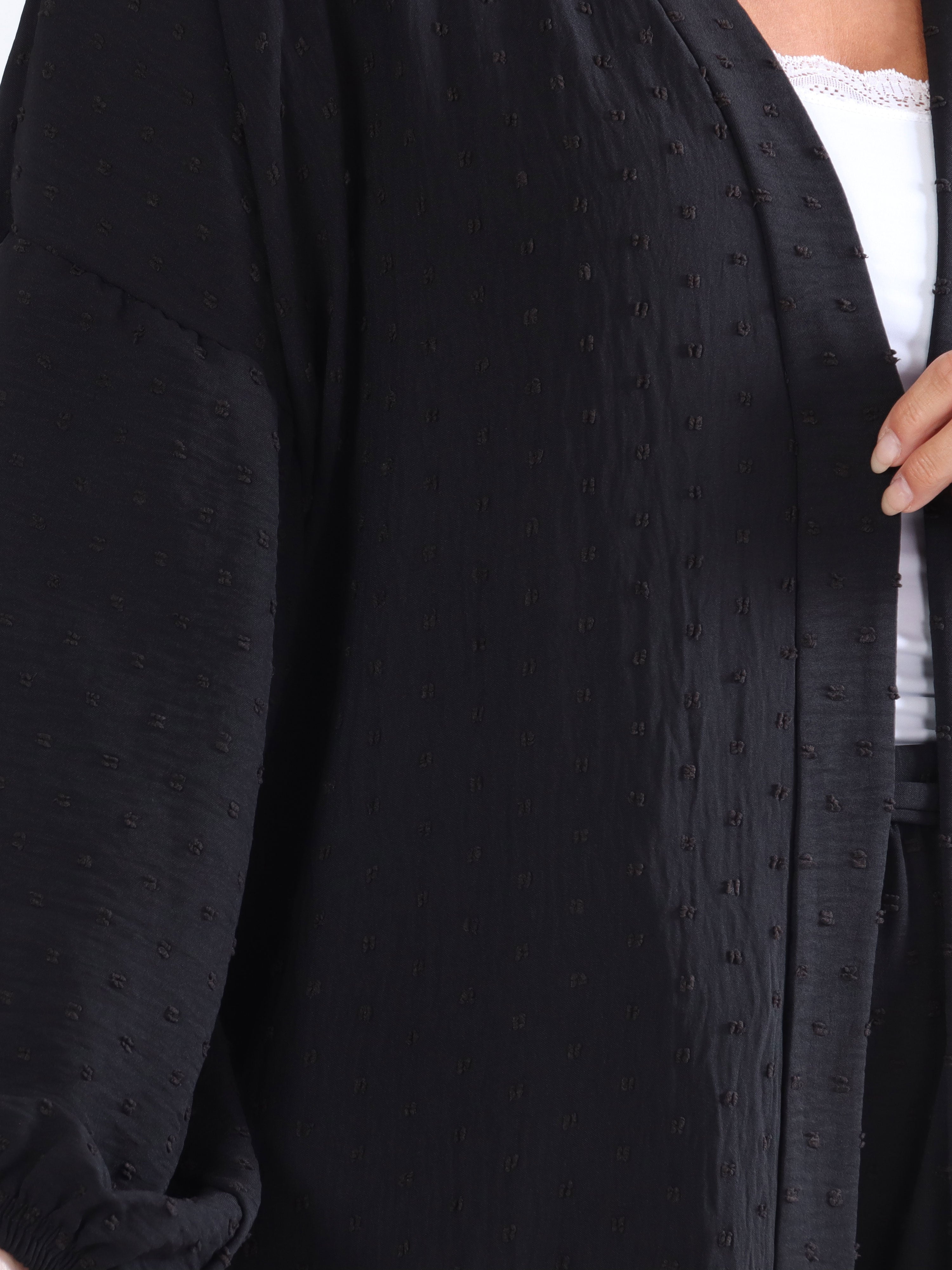 Marbella - Sød let plus size cardigan med prikket mønster