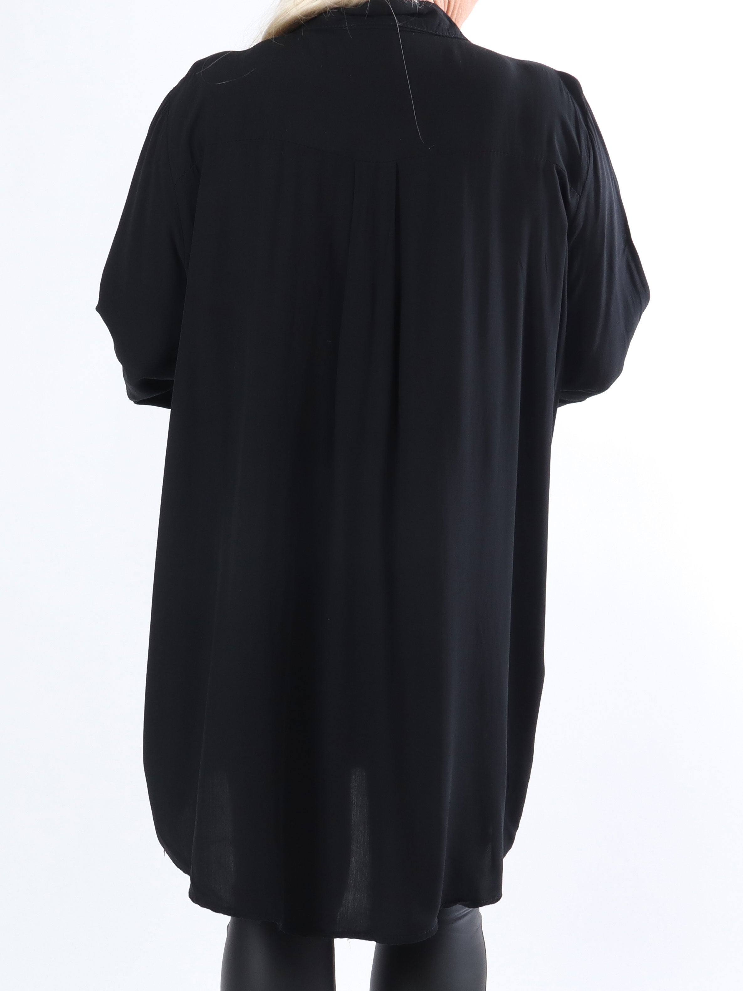 Marcelina - Sød plus size skjorte med pailletlomme