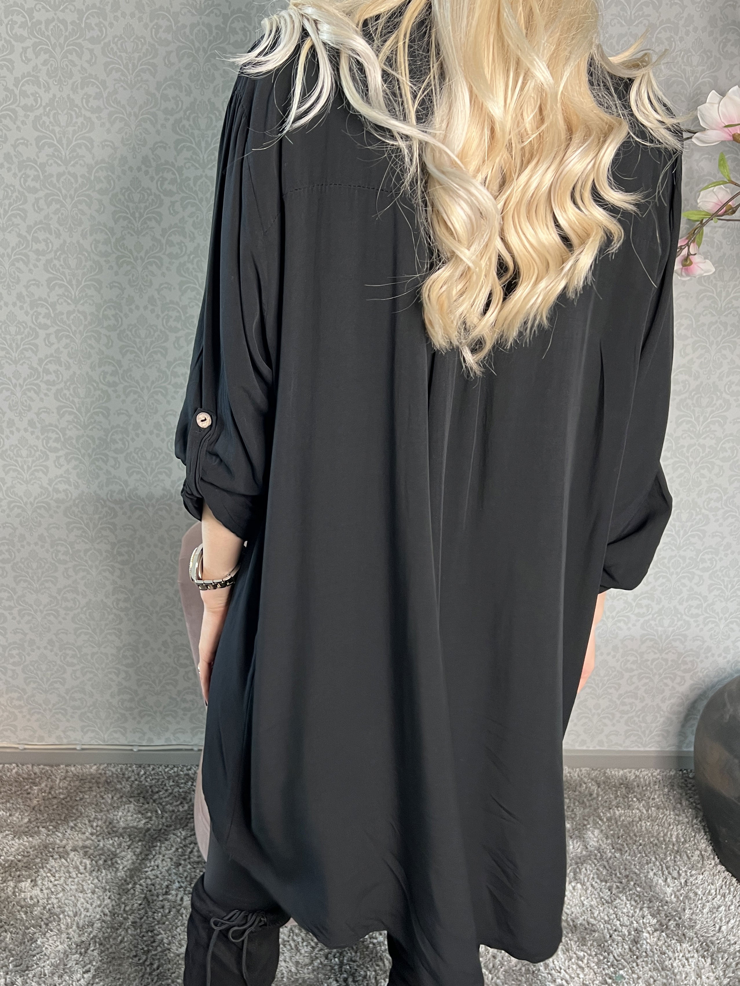 Marcelina - Fin skjorte med pailletlommer