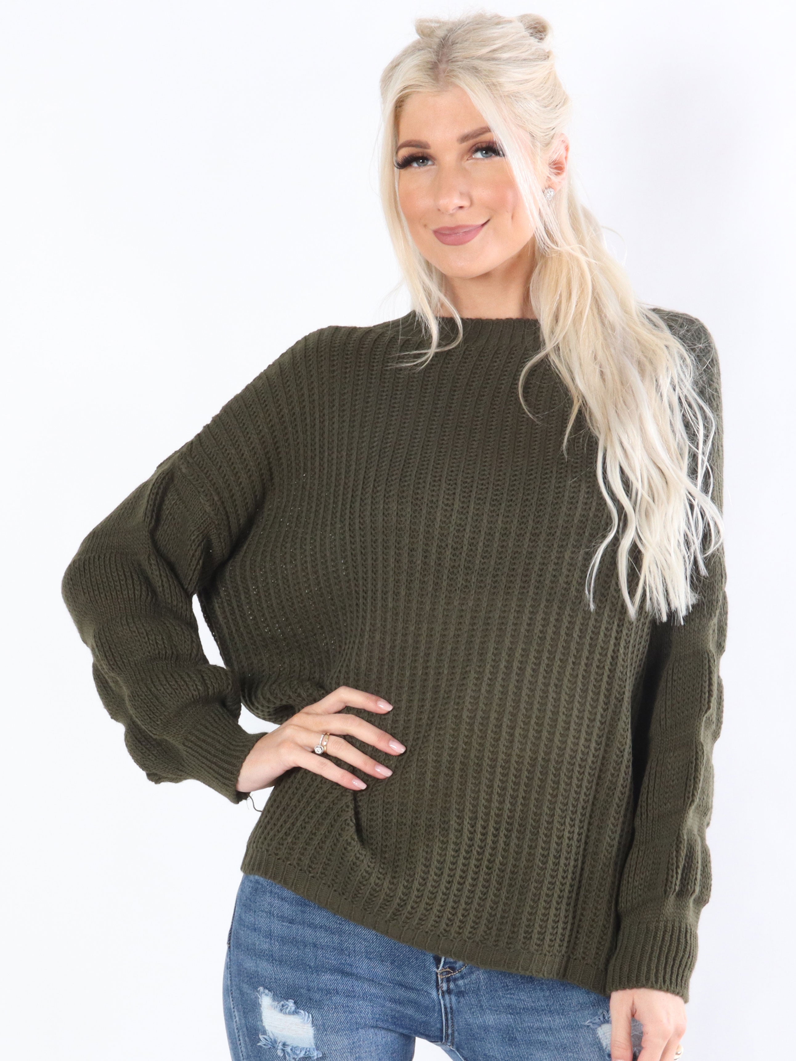 Marcia - Strikbluse med detaljeret ærmer