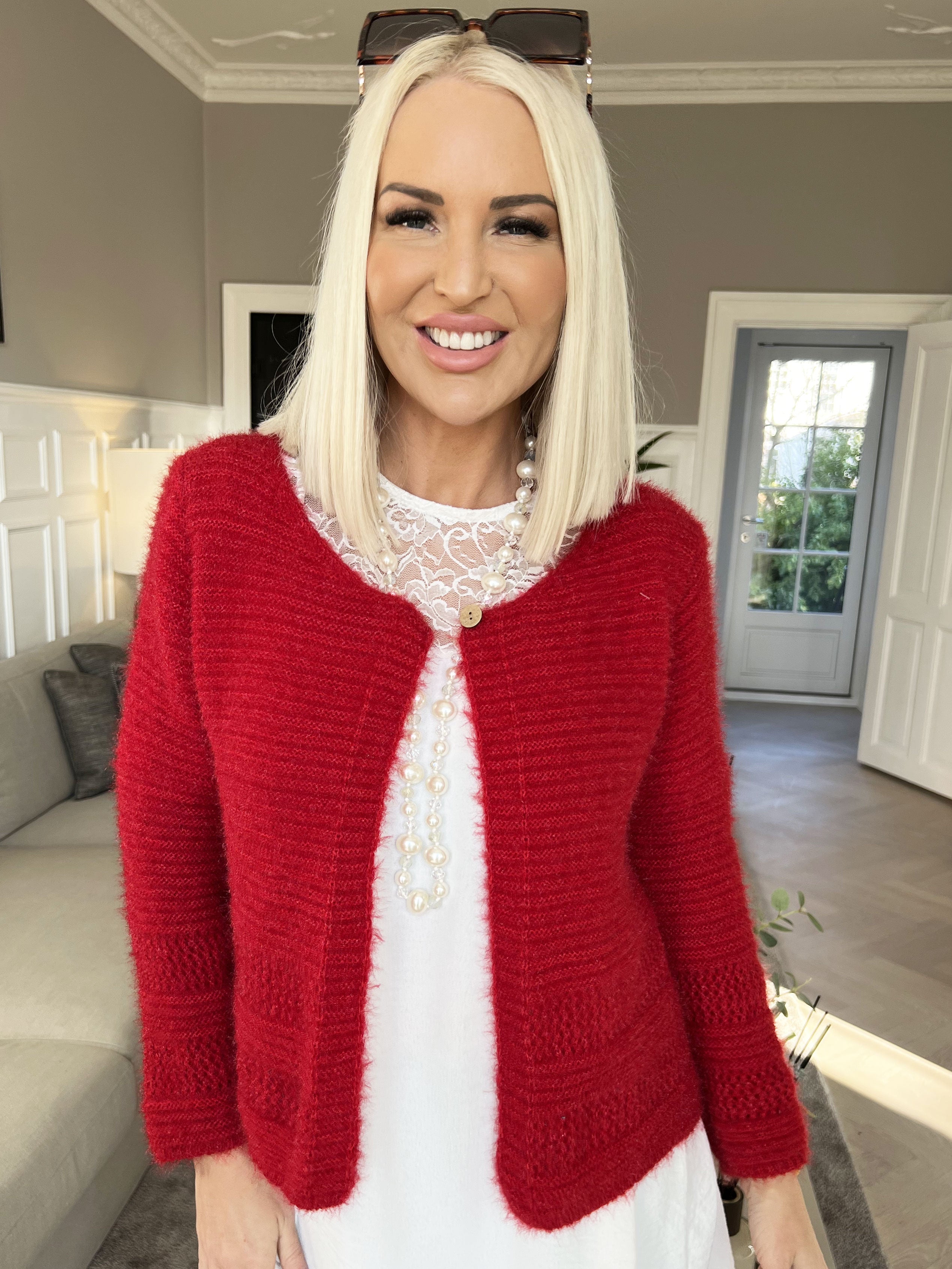 Melly - Blød cardigan med en knap