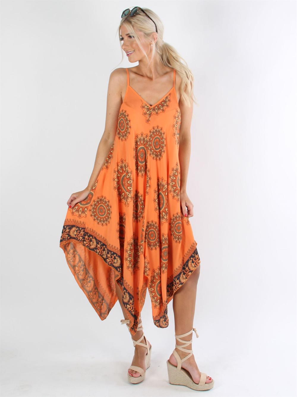 Michigan - Armygrøn stribet stropkjole i løs pasform