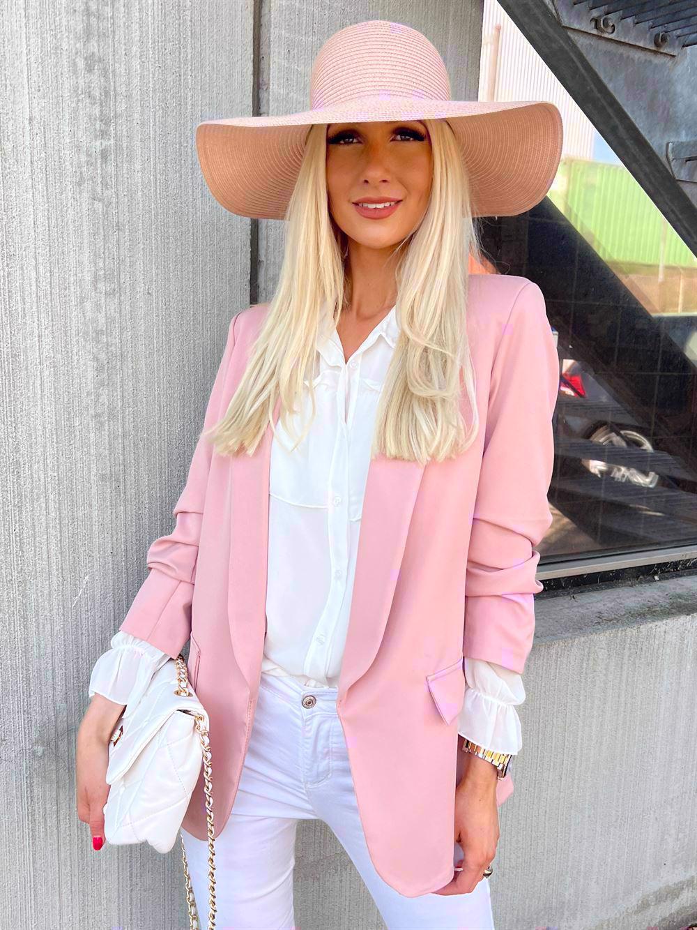 Mila - Stilren blazer med rynk på ærmet