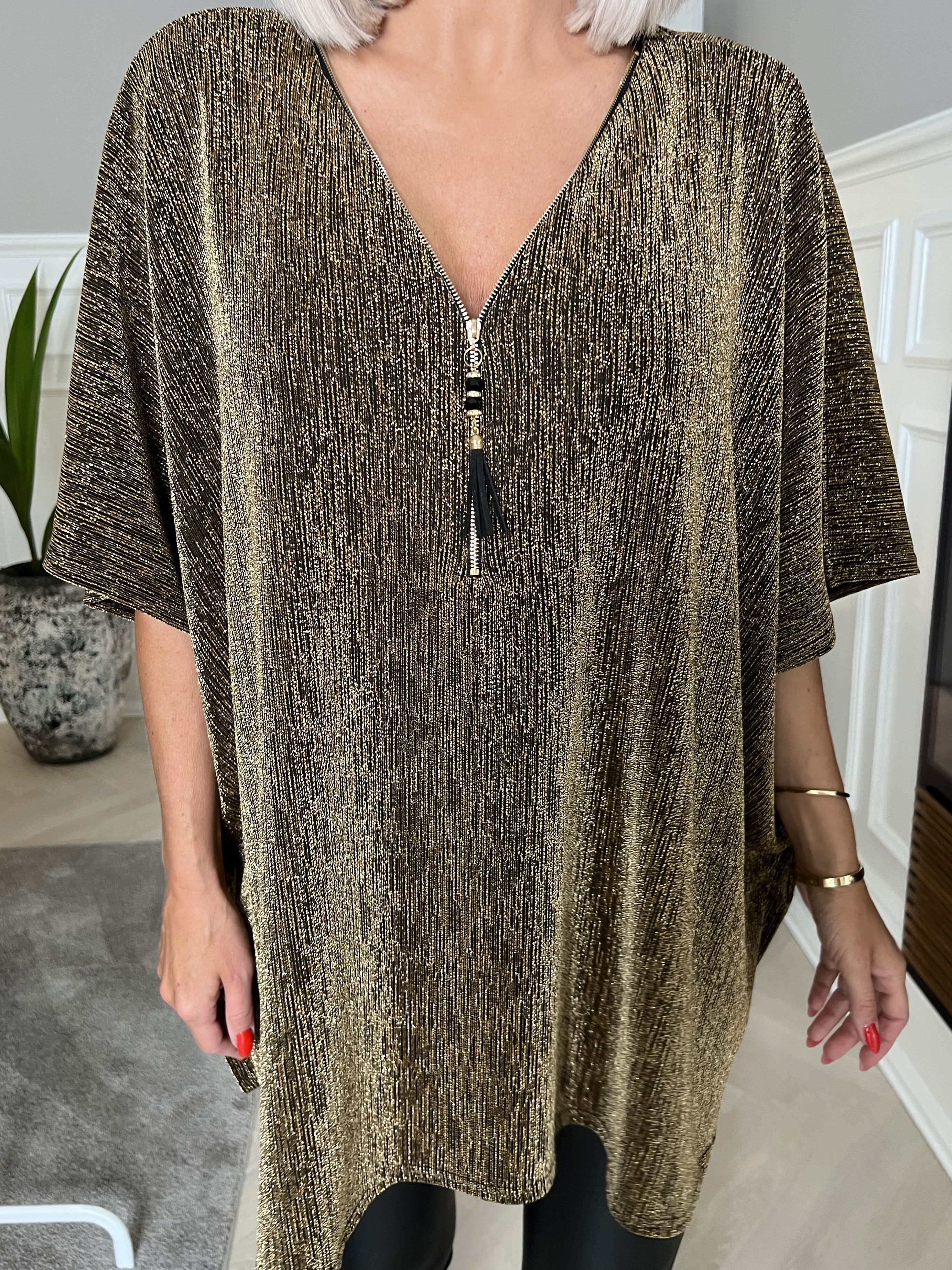 Milagrosa - Fin tunika med lynlås og glitter