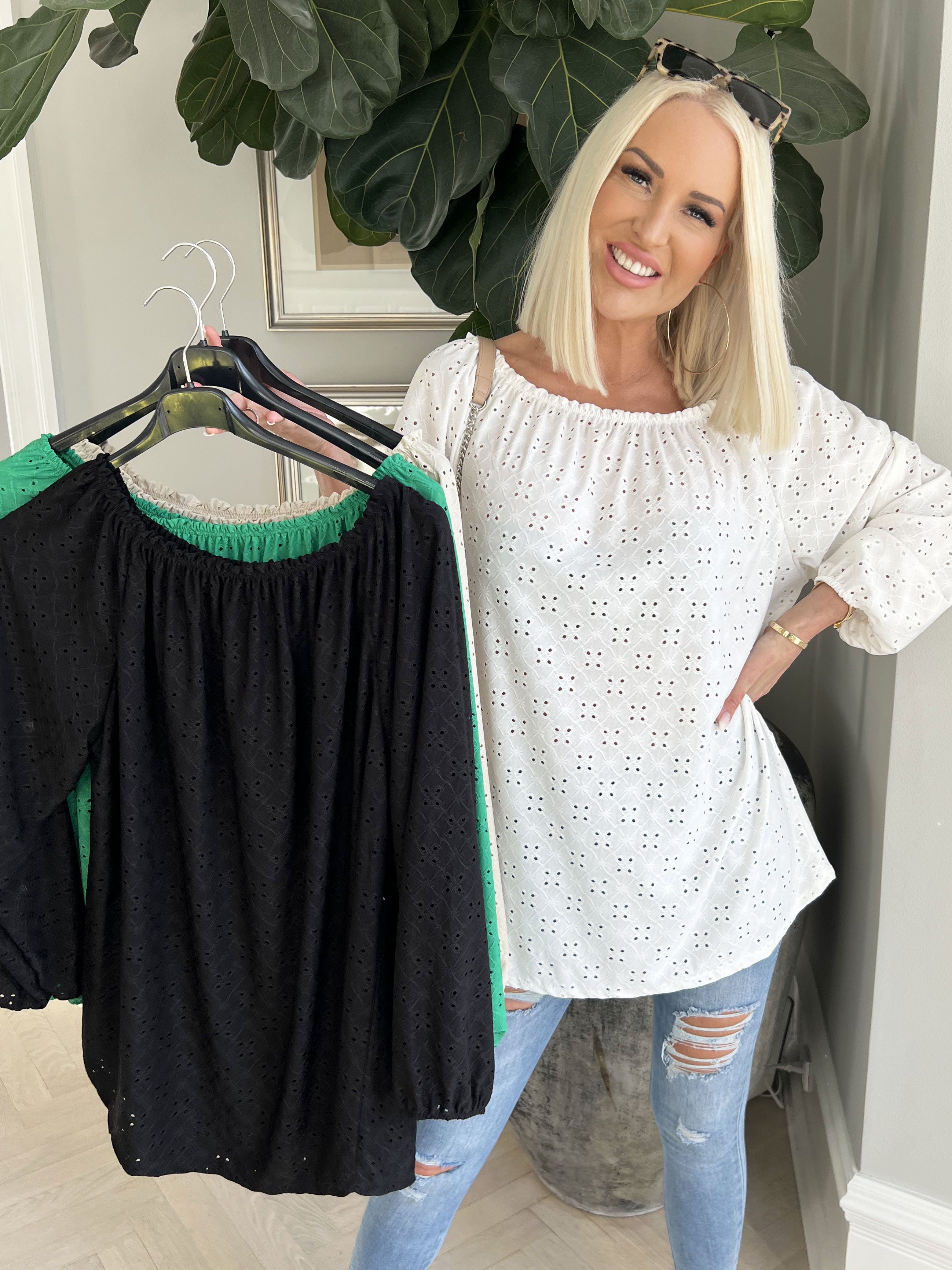 Mimi - Sød blød tunika med broderinger