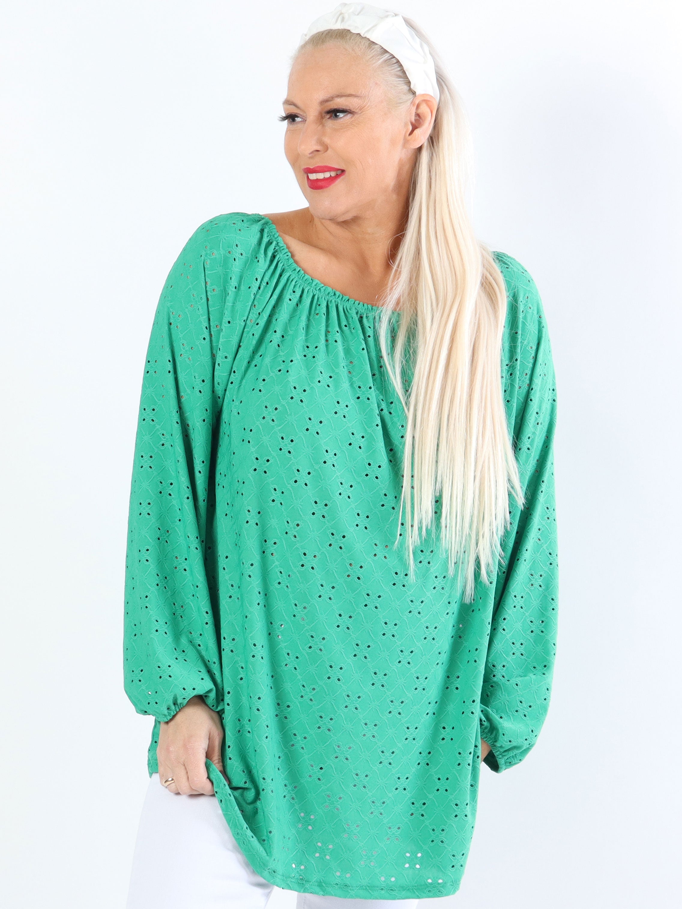 Mimi - Sød blød plus size tunika med broderinger