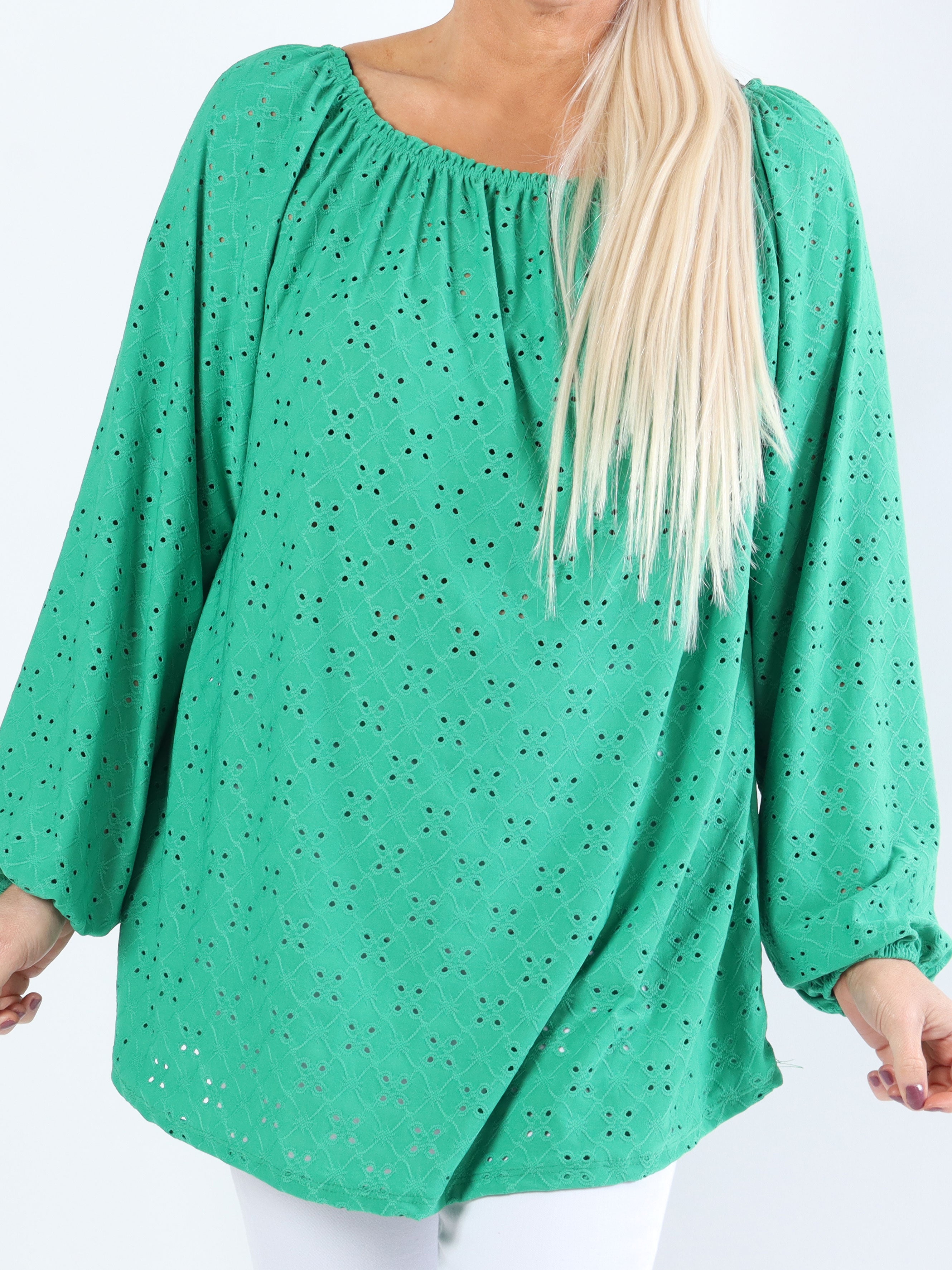 Mimi - Sød blød plus size tunika med broderinger