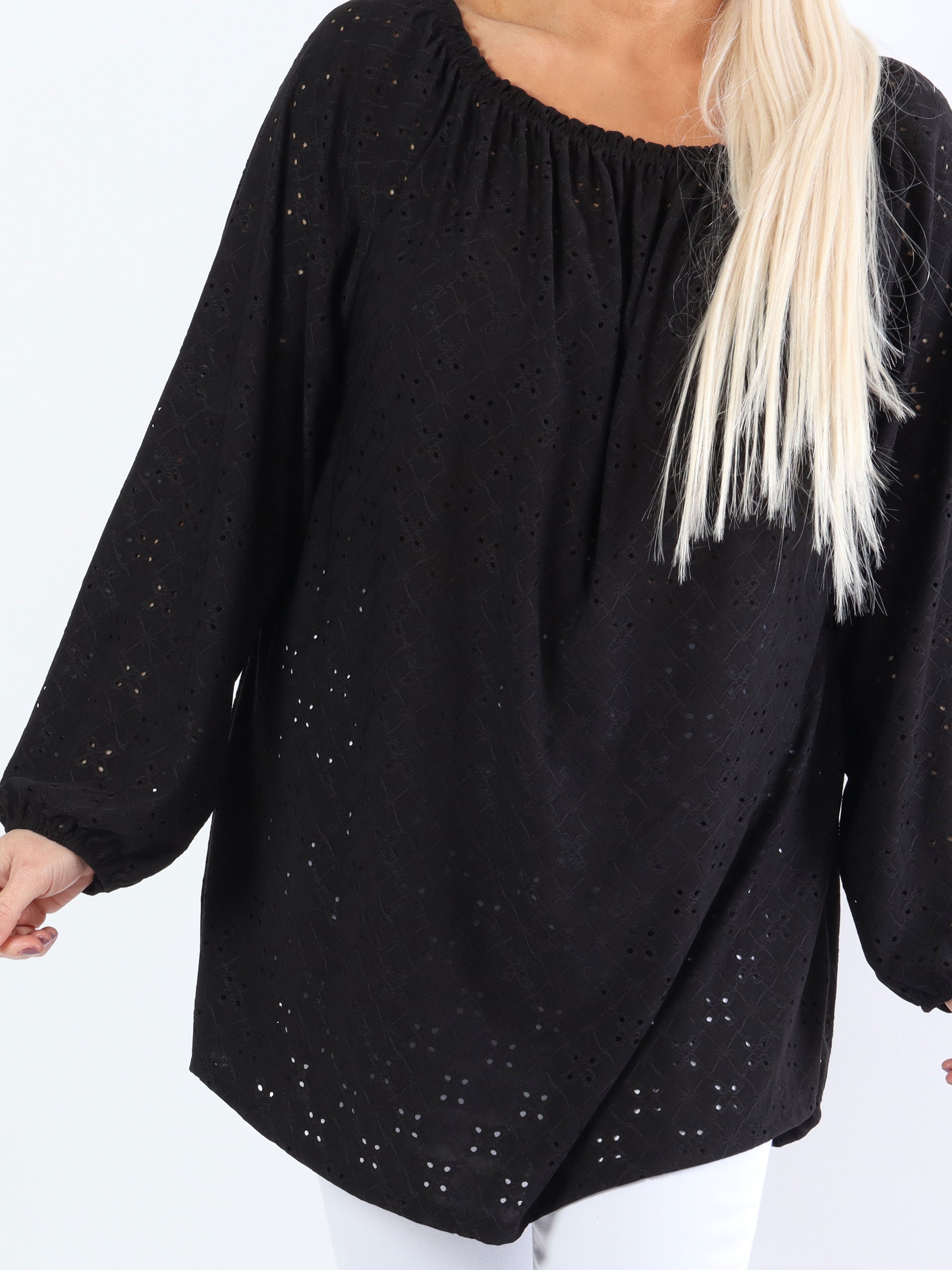 Mimi - Sød blød plus size tunika med broderinger