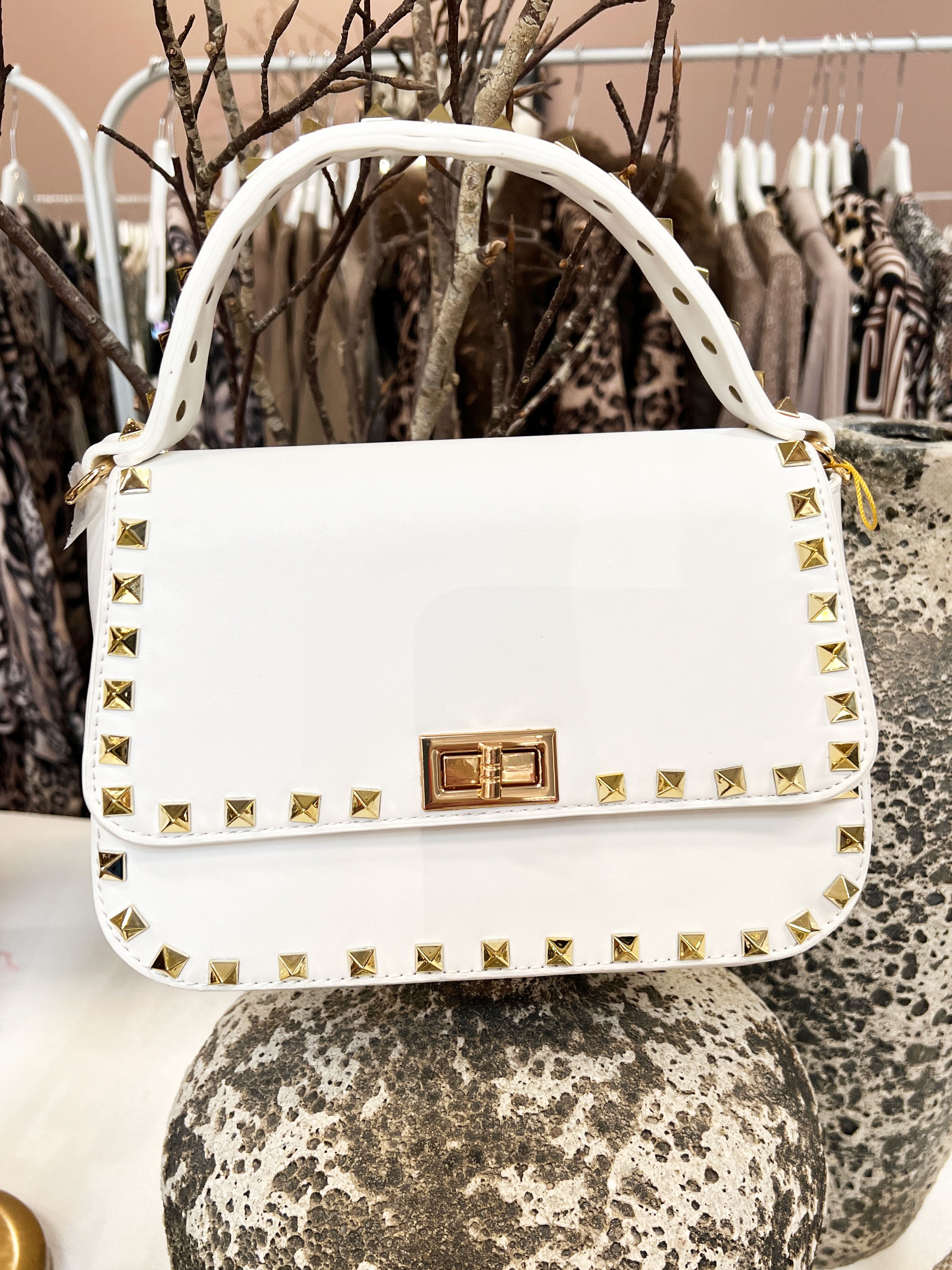 Minna - Lille taske med guld nitter